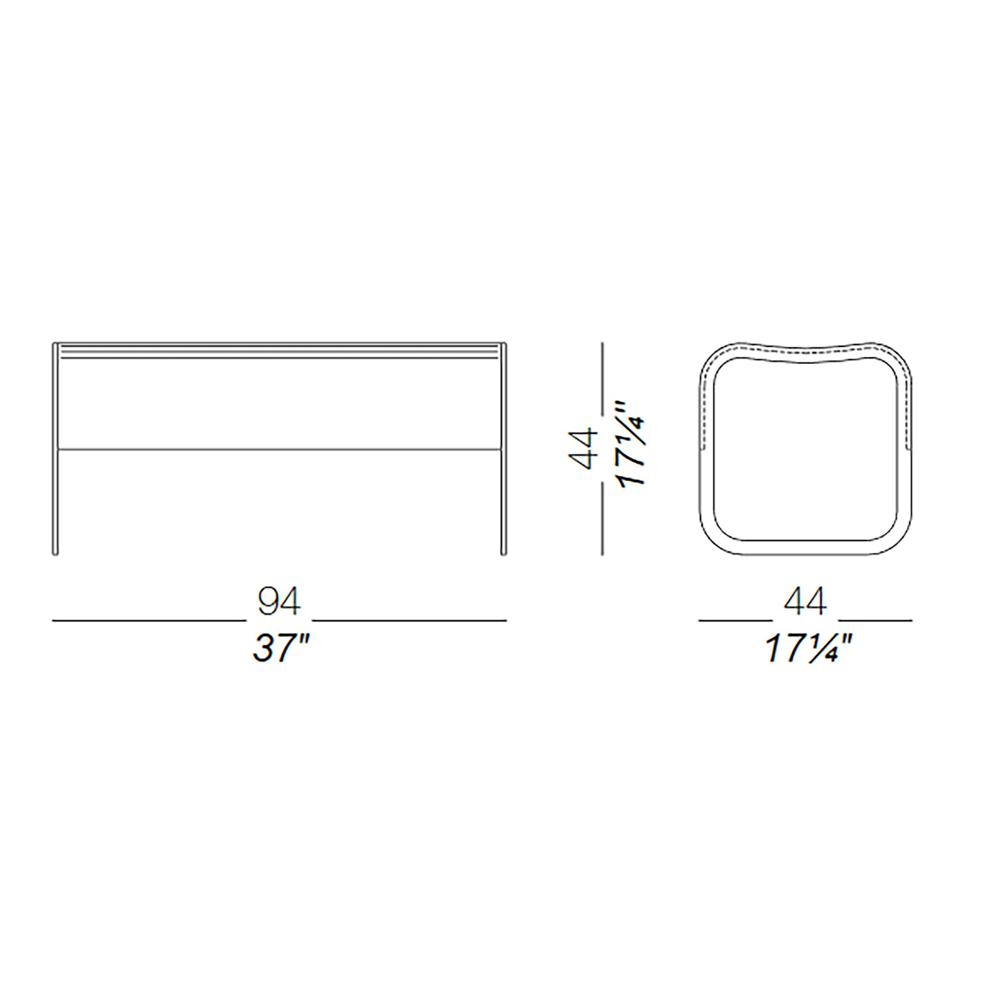 Za-2 S13 Bench Stackable Frame Black