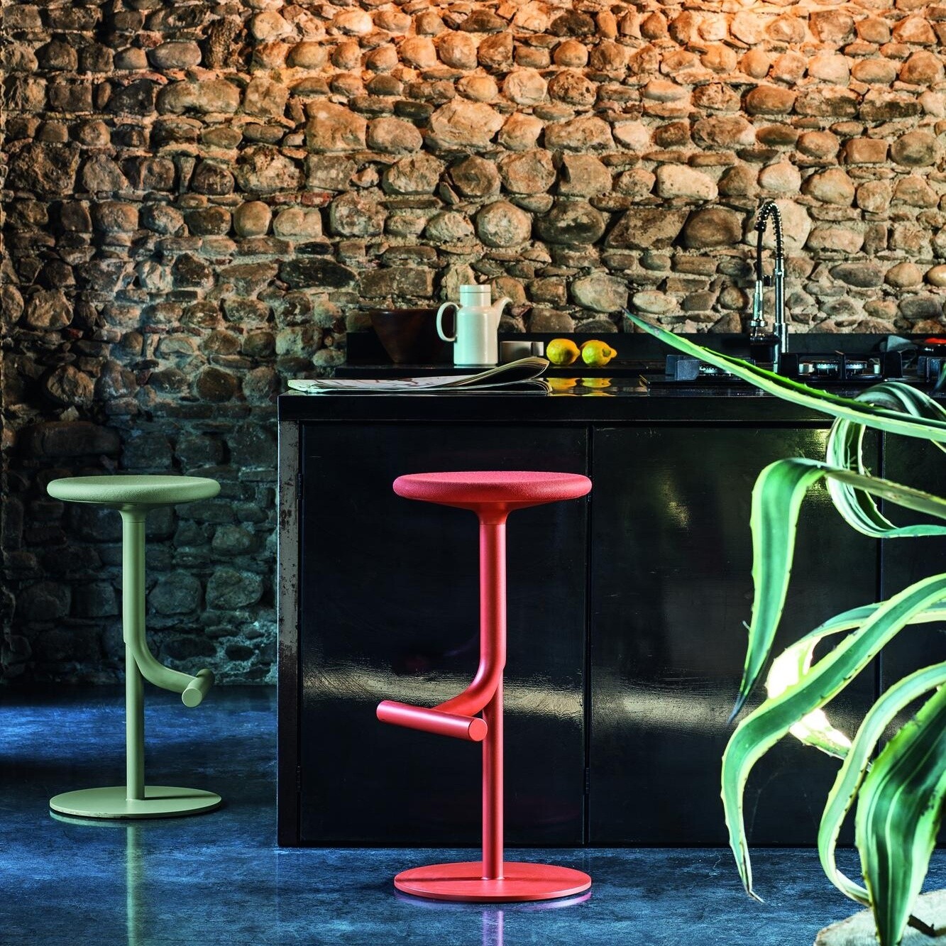 Tibu Bar Stool Upholstered 60-70cm