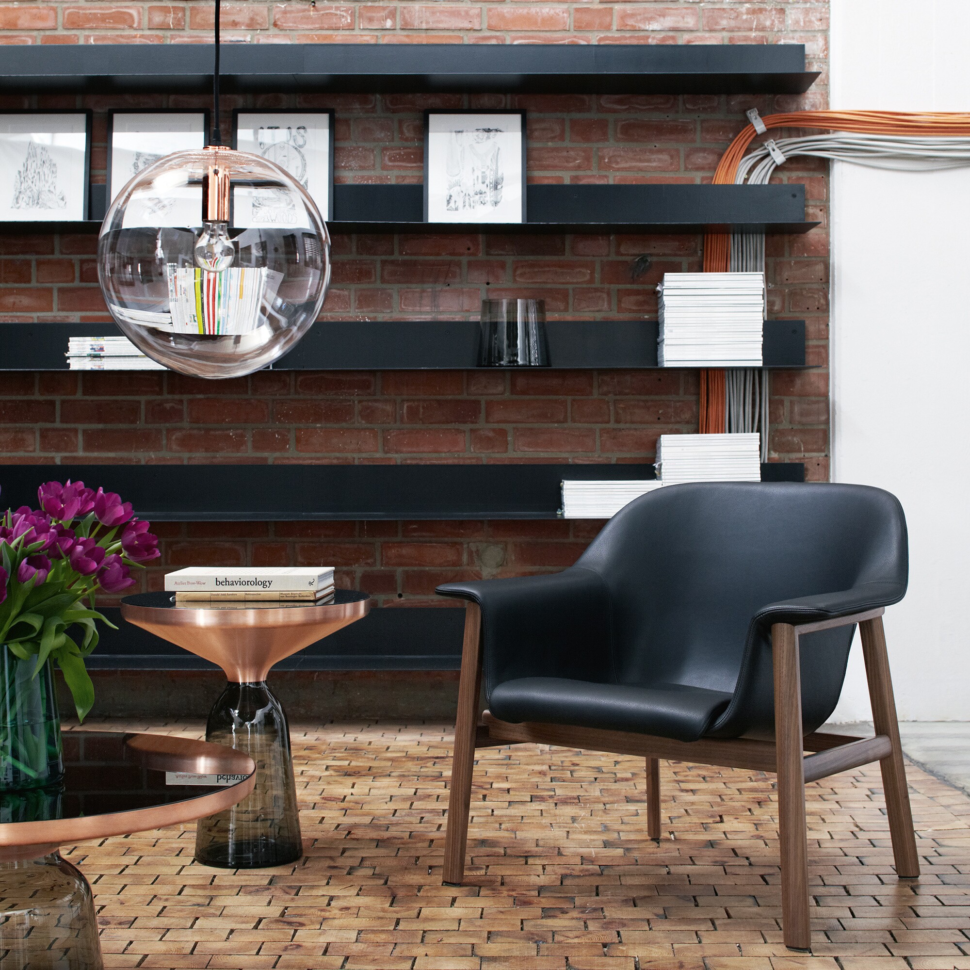 Selene Suspension Lamp Copper