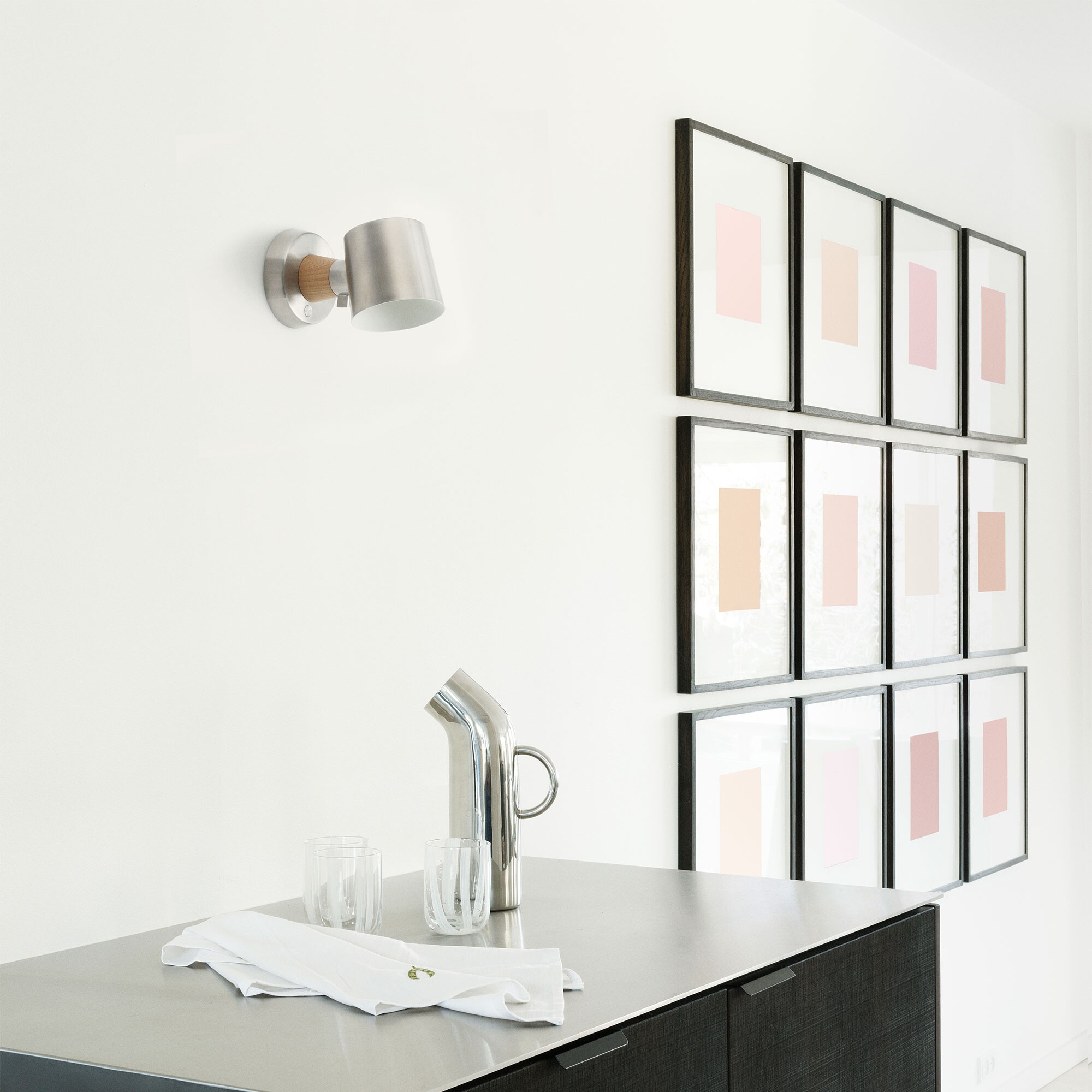 Rise Wall Lamp Hardwired Stainless Steel