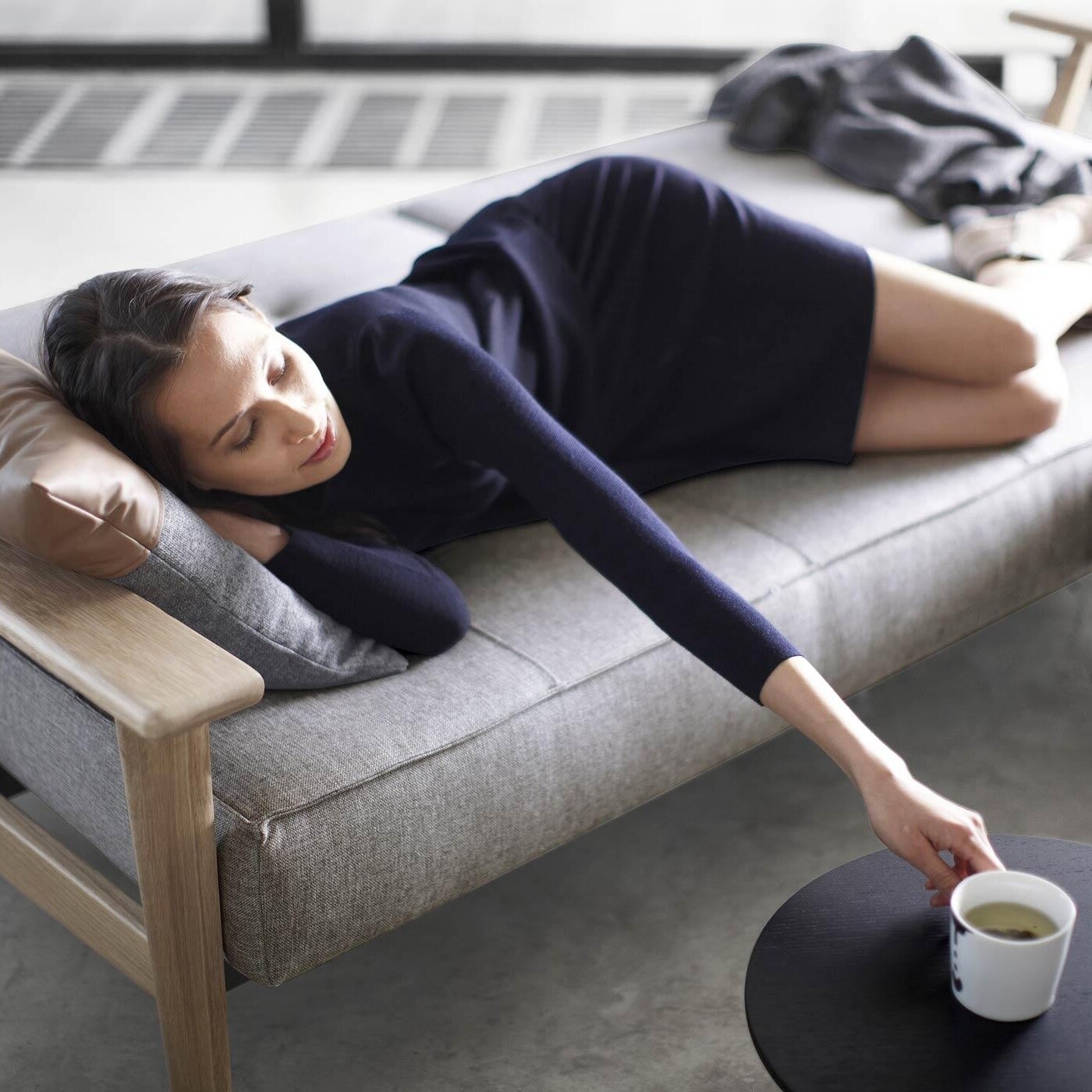 Splitback Frej Sofa Bed Oak 232x99cm