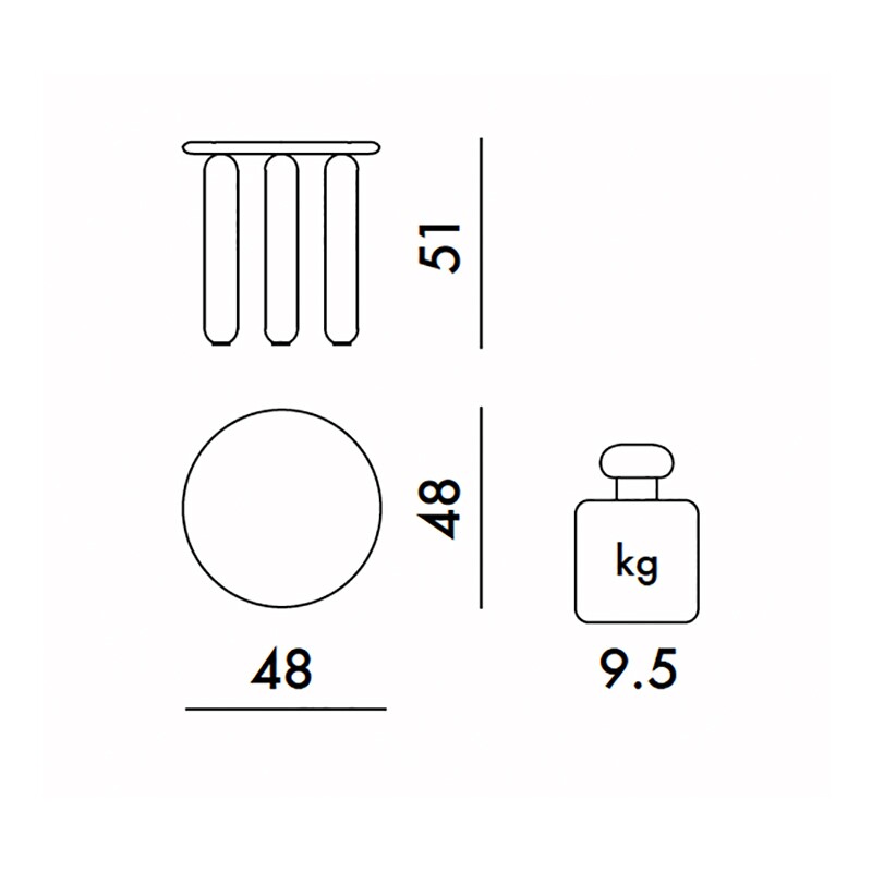 Undique Mas Side Table Ø48cm/H51cm