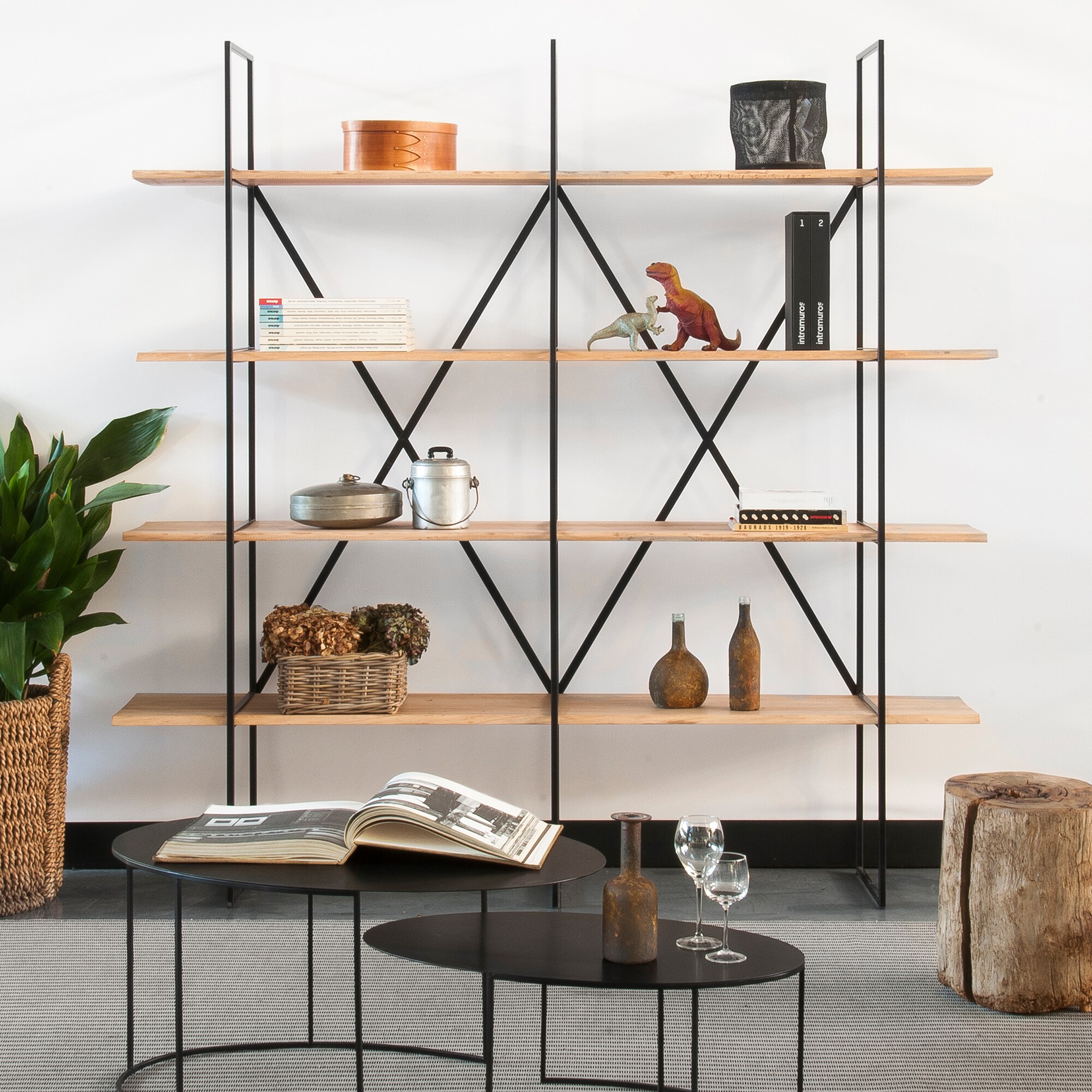 Slim Irony Bookcase 190x35x190cm