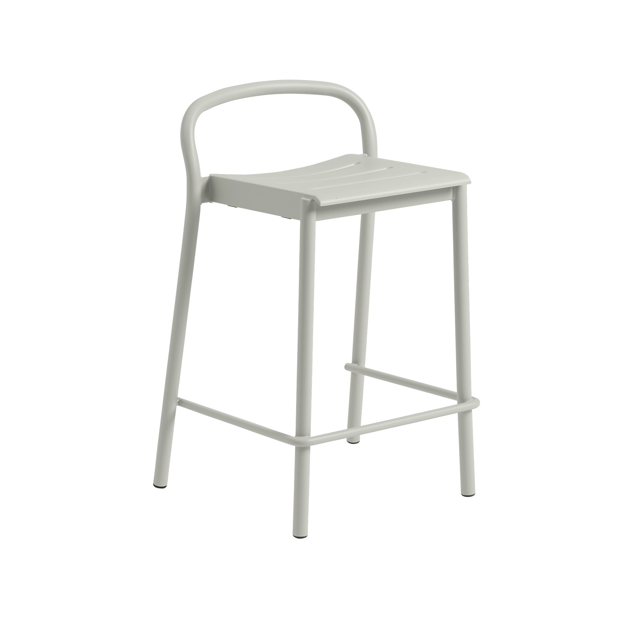 Linear Steel Outdoor Bar Stool H 65cm