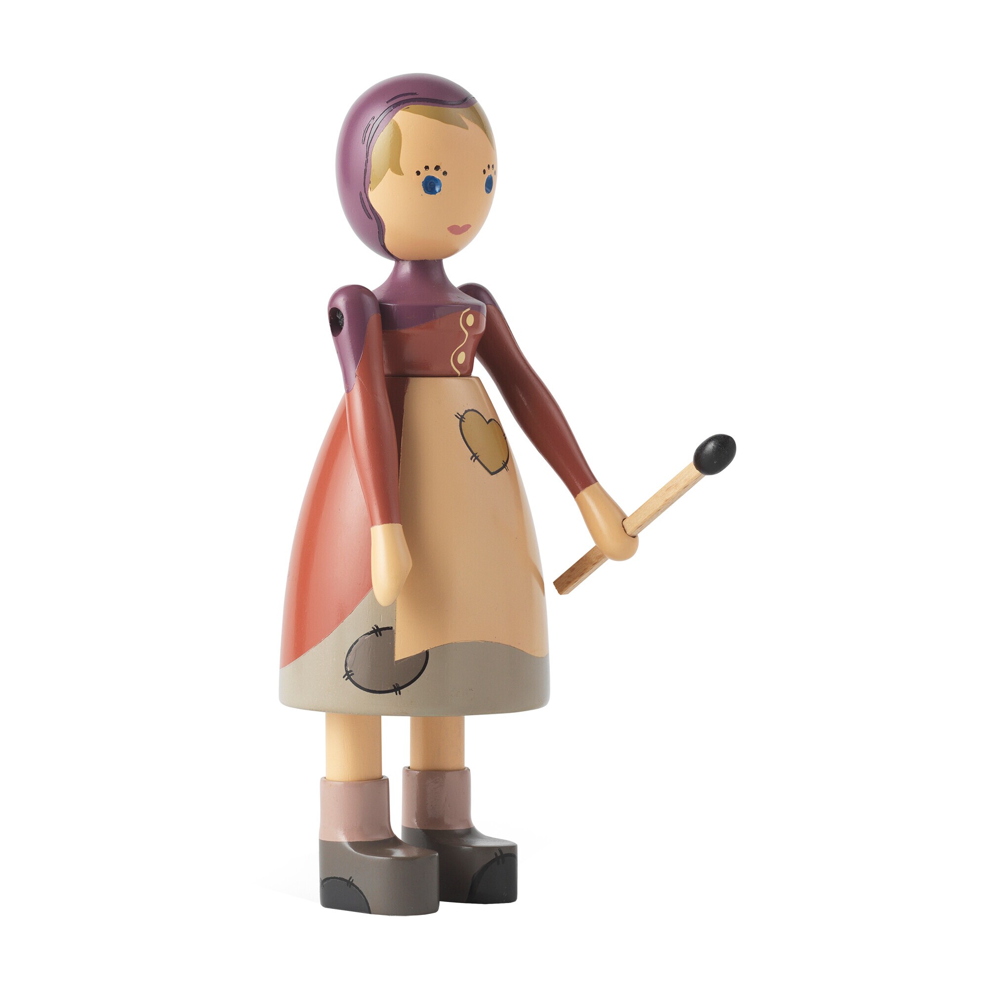 Wooden Figure Girl With Matchstick