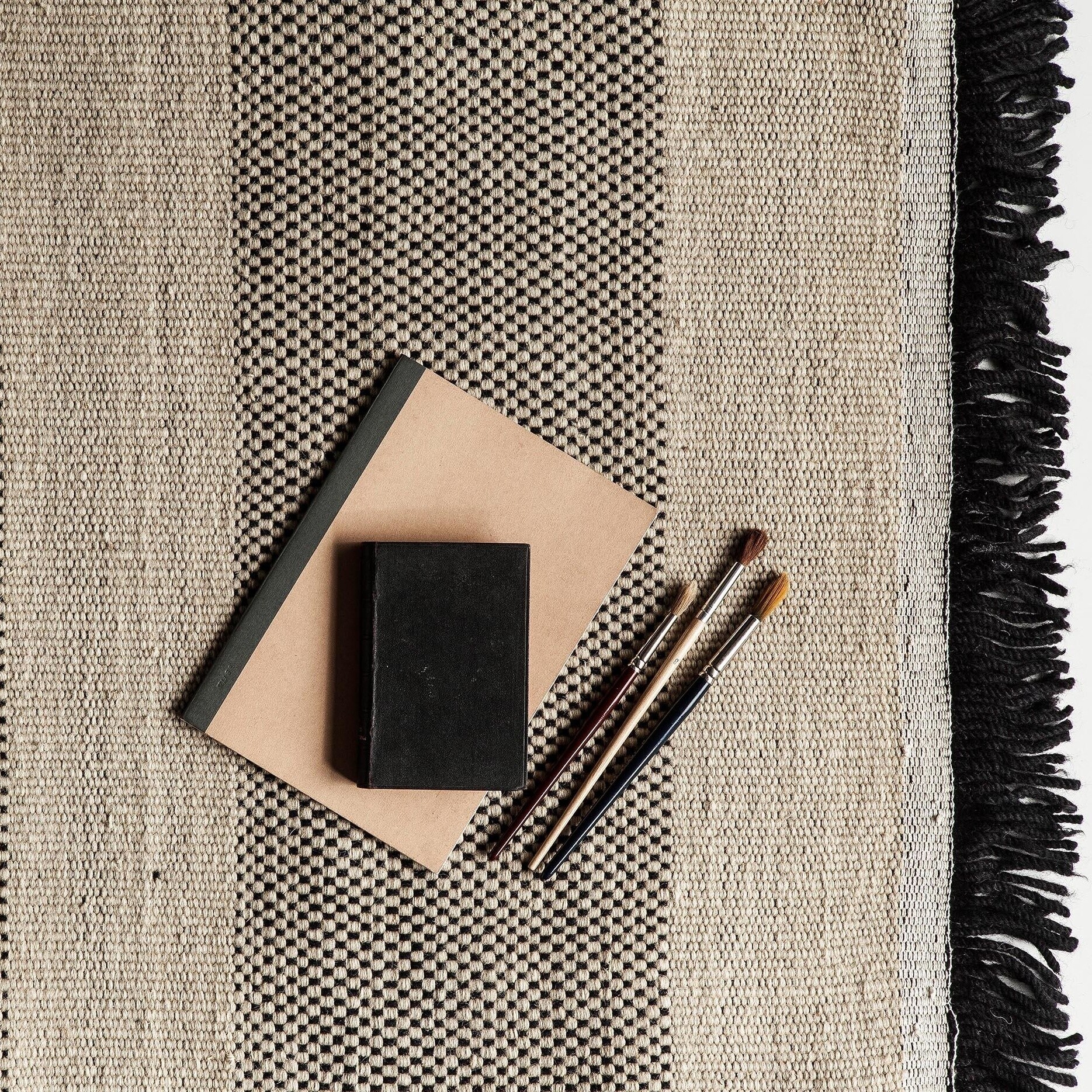 Tres Stripes Wool Felt Carpet Runner