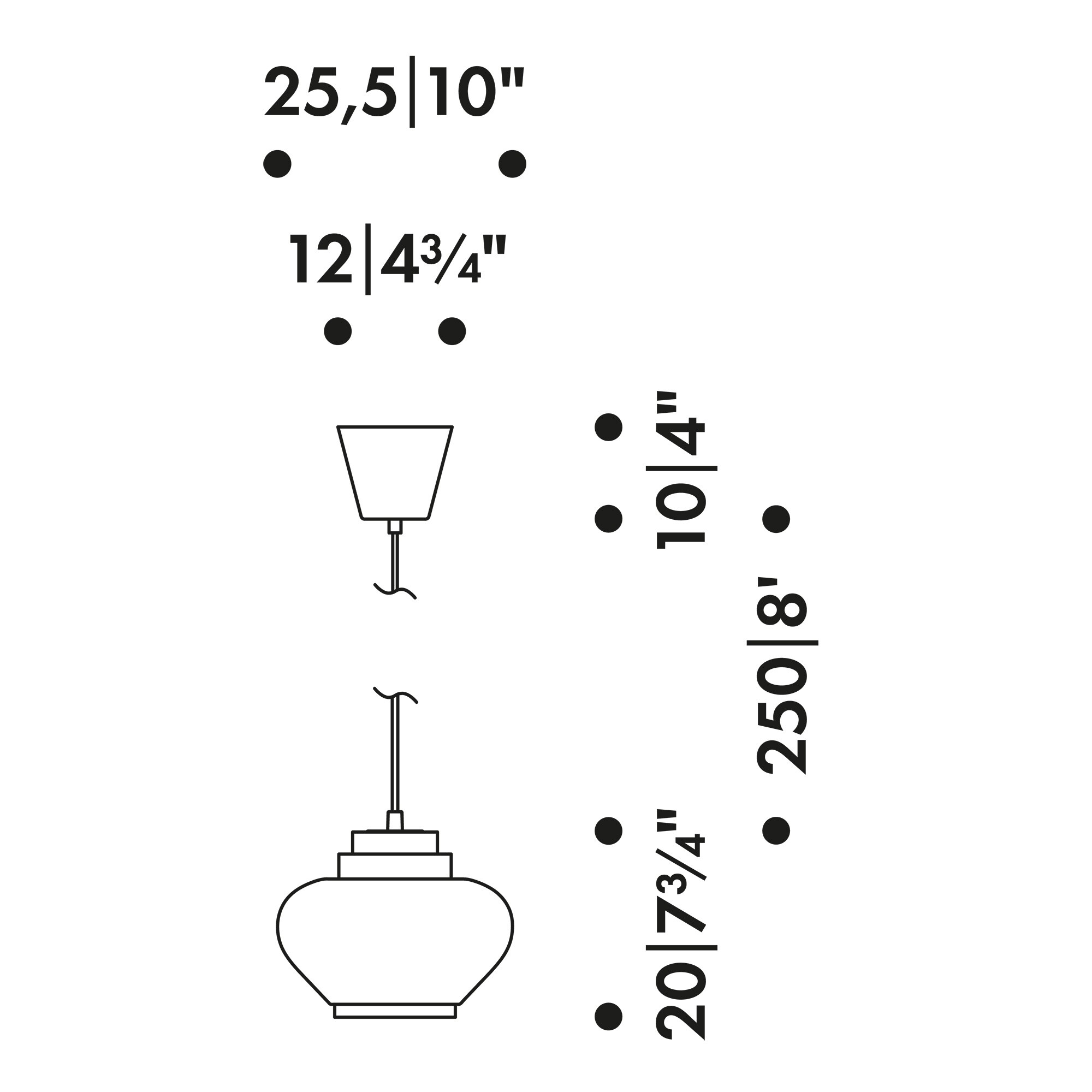 Turnip A333 Suspension Lamp