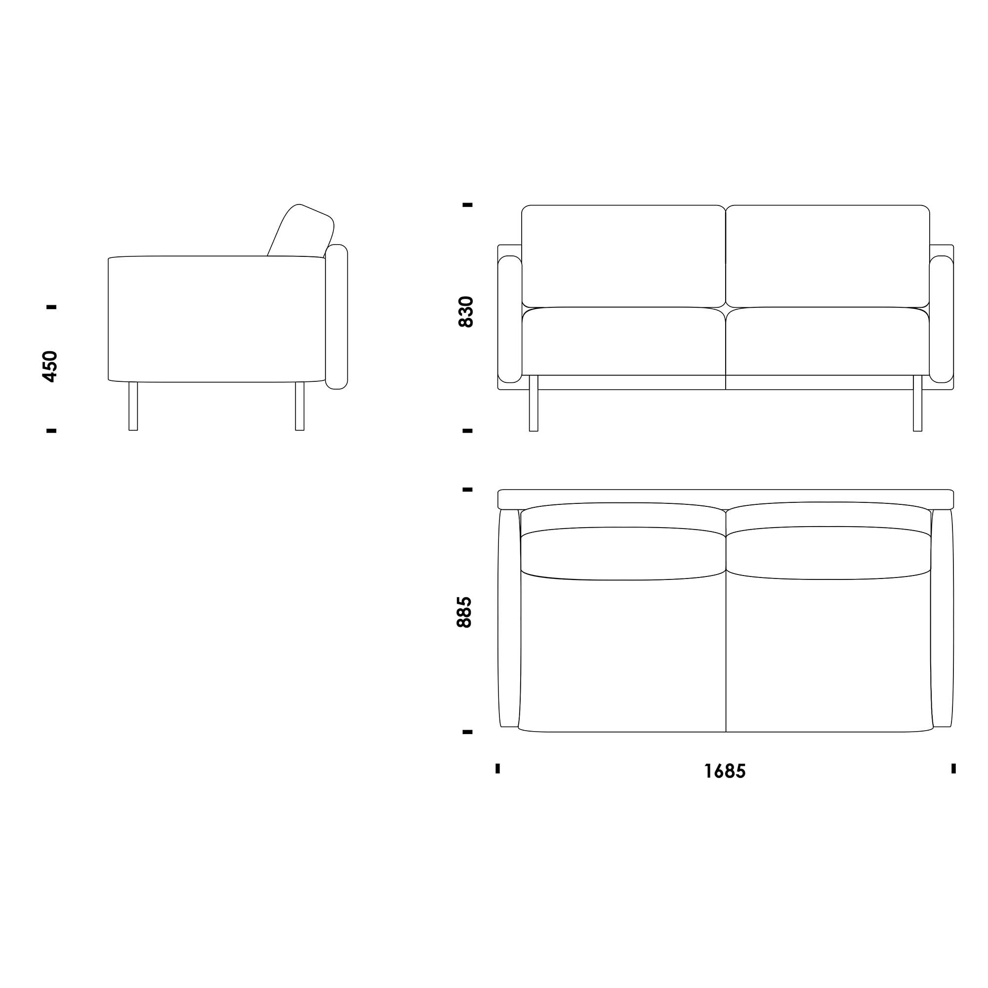 Rar 2 Seater Sofa