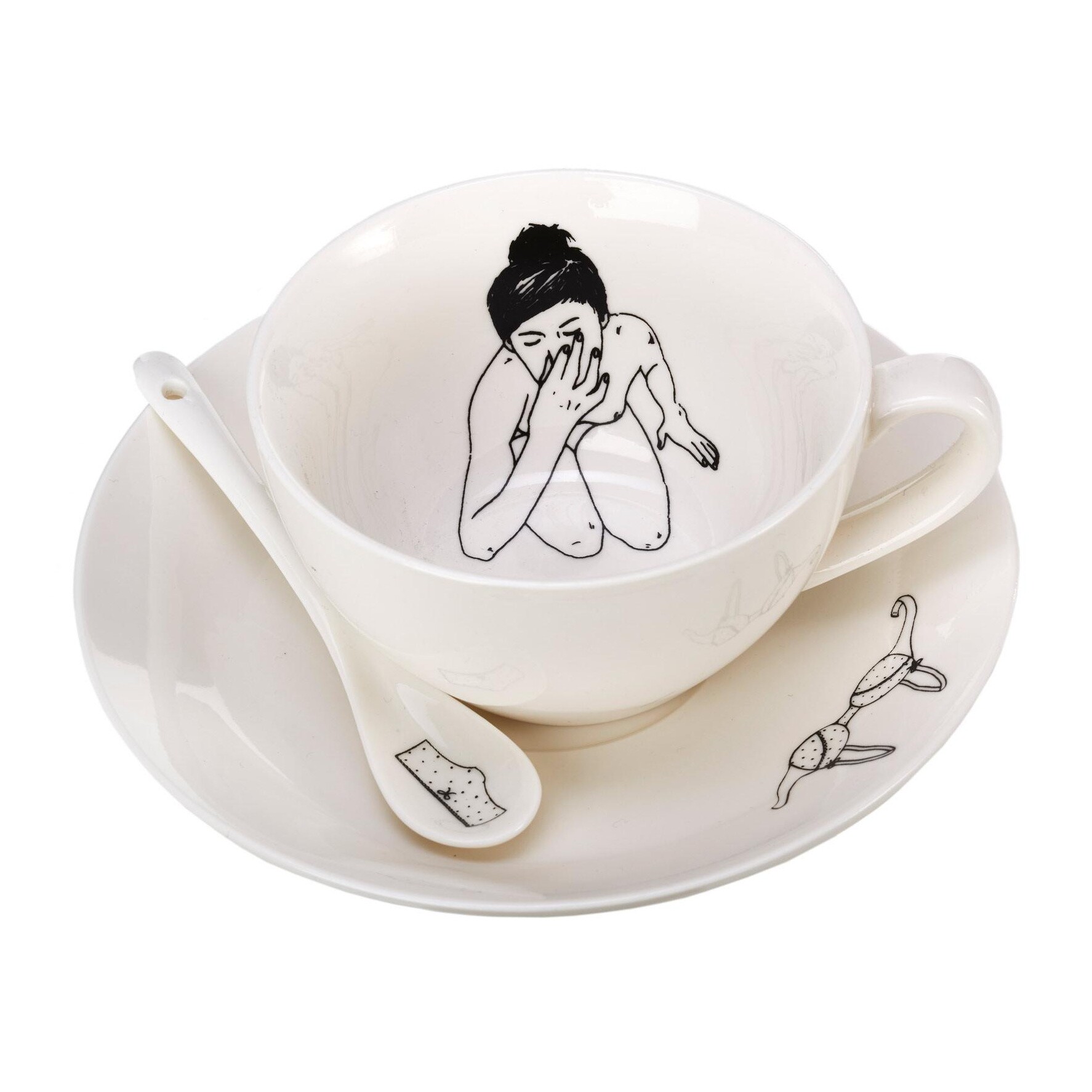 Undressed Cup with Saucer Set of 4
