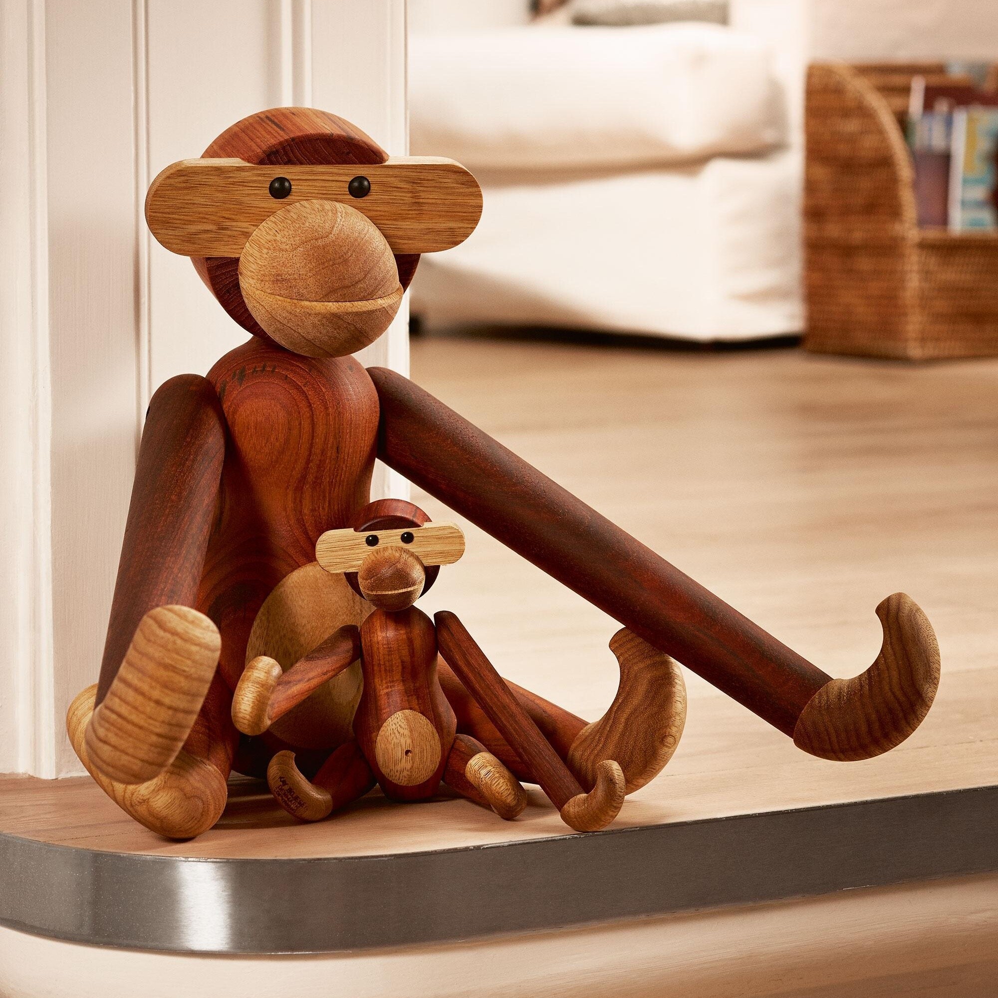 Wooden Figurine Monkey Small Teak