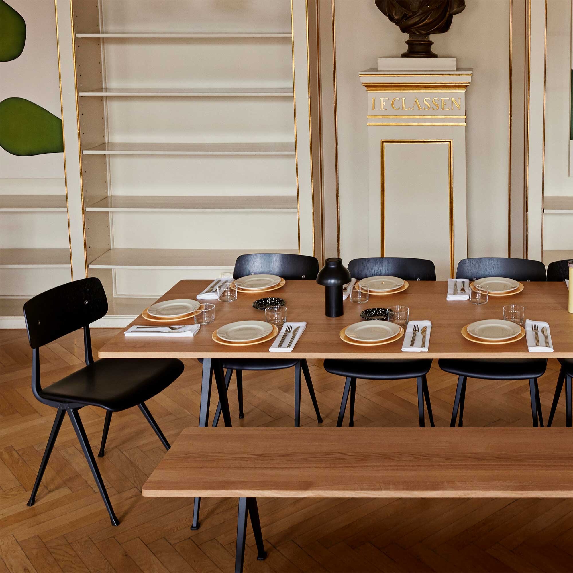 Pyramid 12 Bench Black Base 190x40cm