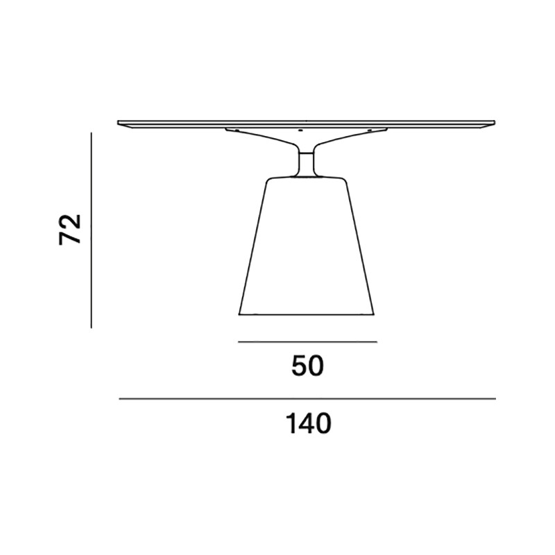 Rock Dining Table Ø 140cm Cement