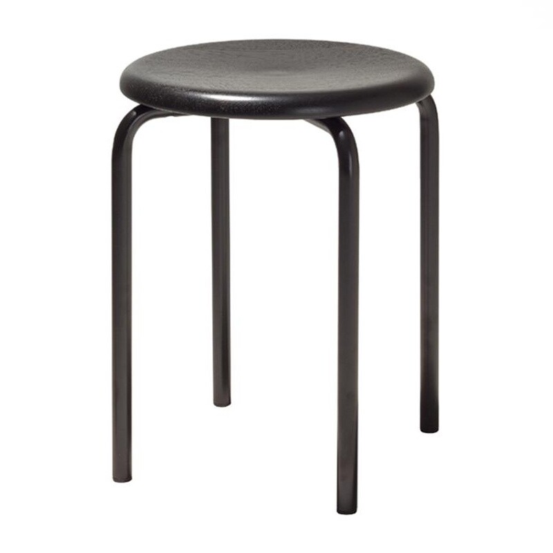 Tom Stool Seat Oak Black