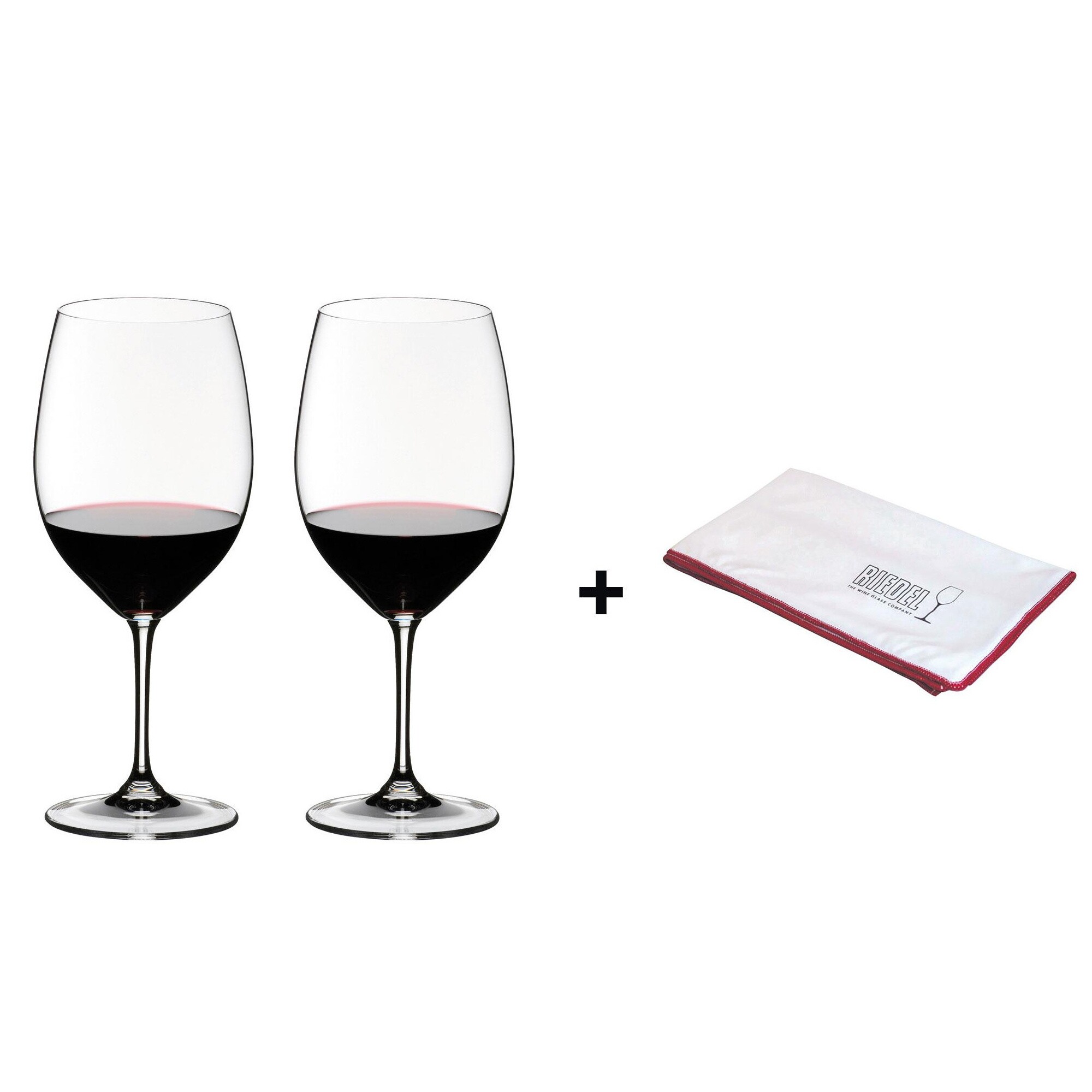 Vinum Cabernet Sauvignon Wine Glass Set Of 2+Polishing Cloth