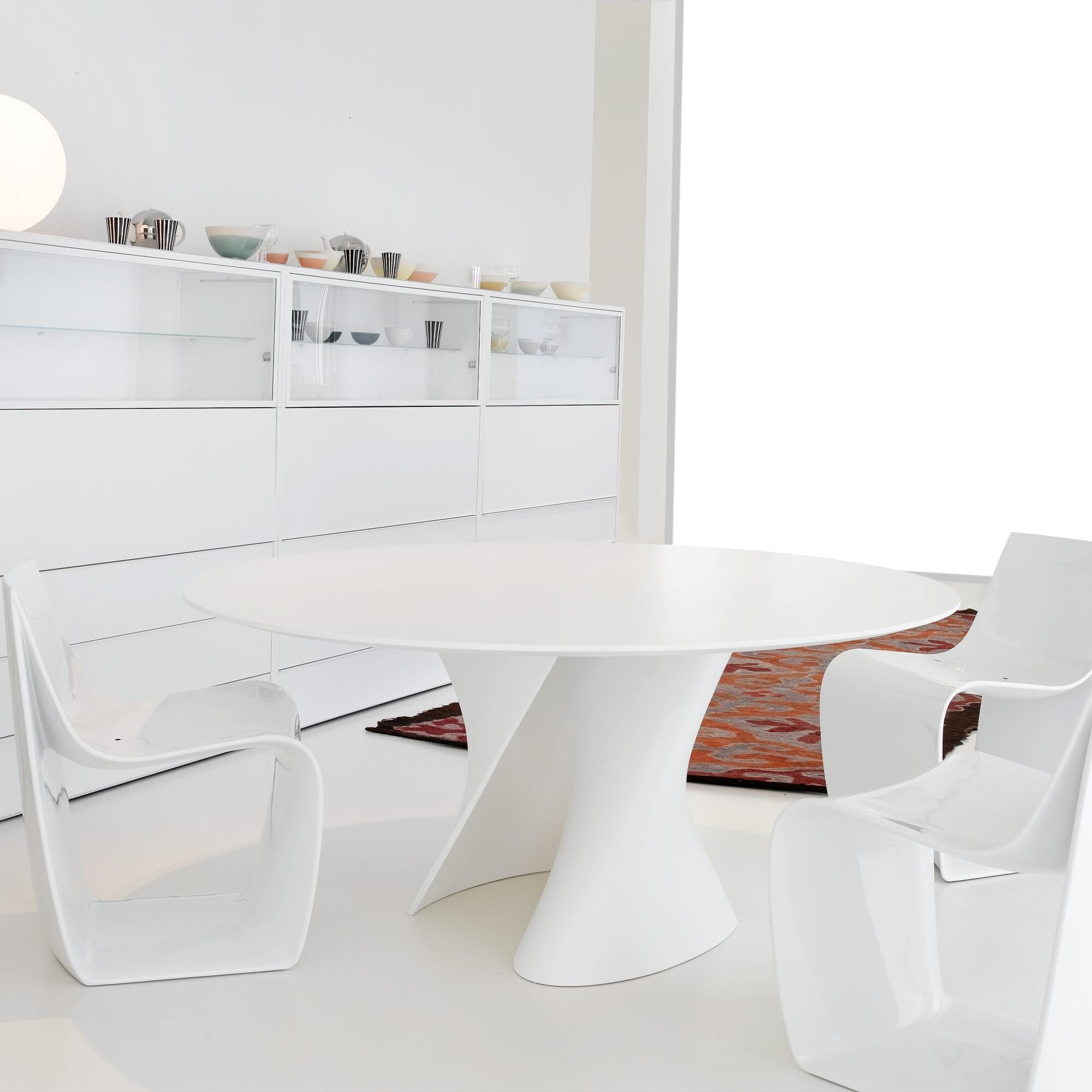 S Table Dining Table White Base