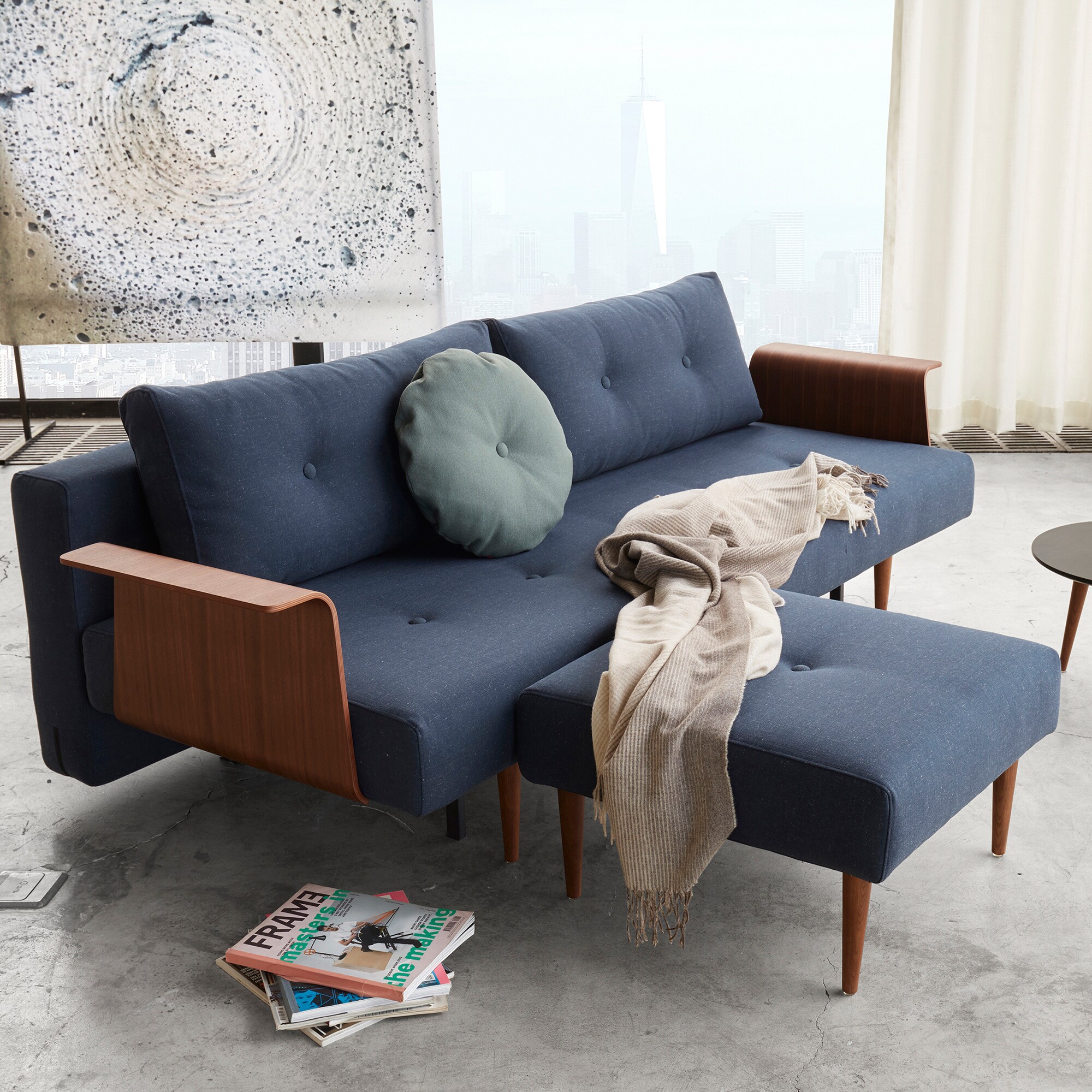 Recast Plus Stool Legs Dark Wood H 38