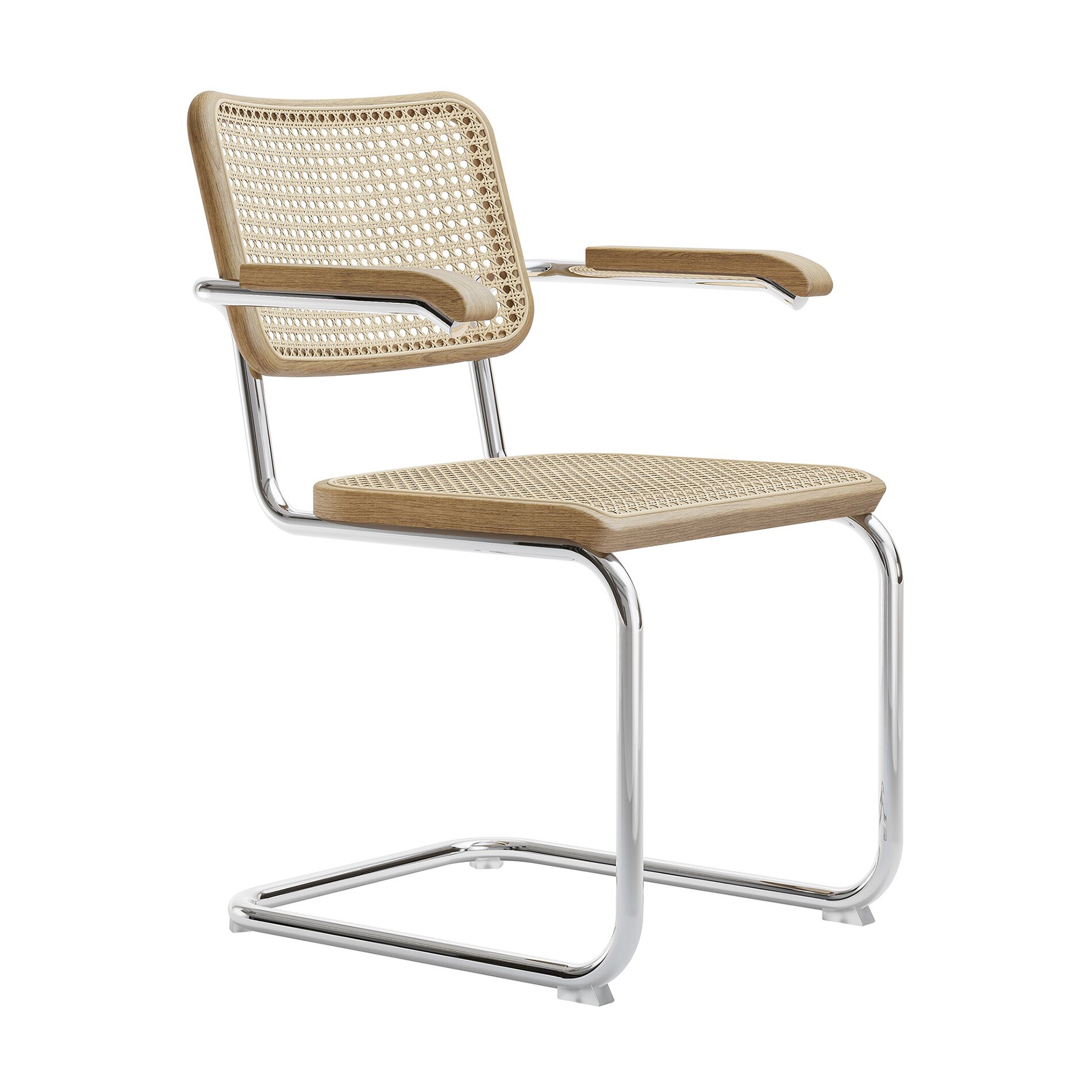 S 64 V Cantilever Armchair with Wickerwork