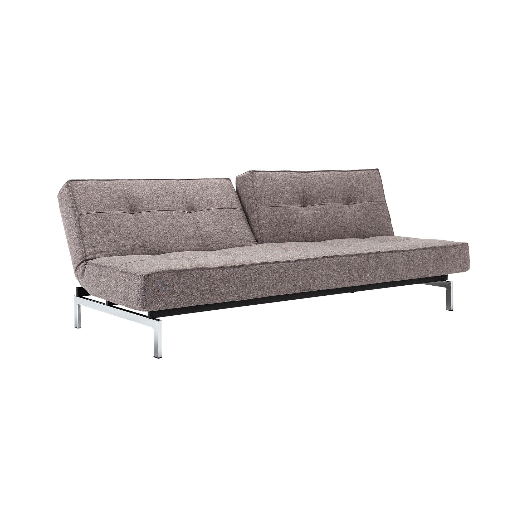 Splitback Sofa Bed Chrome 210x89cm