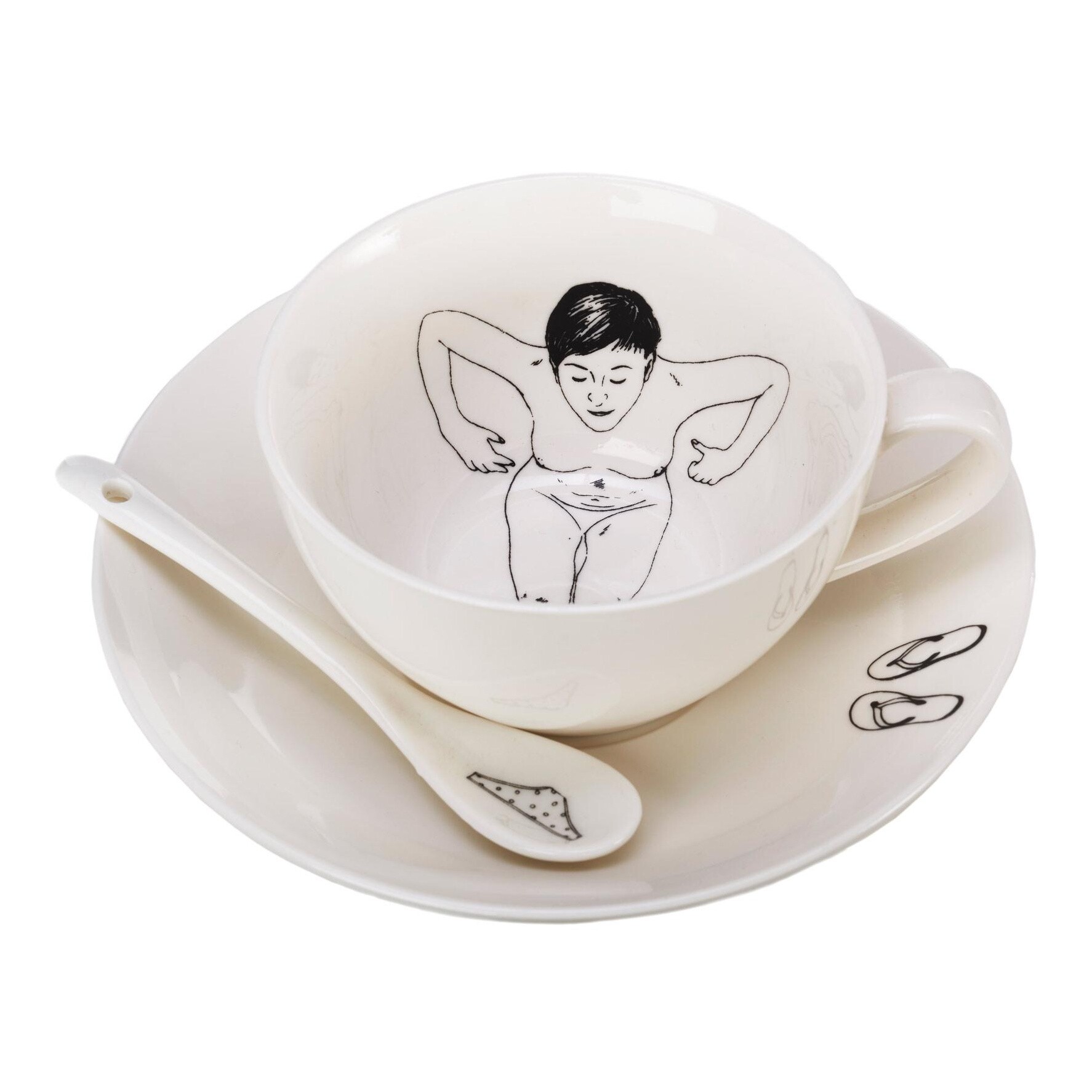 Undressed Cup with Saucer Set of 4