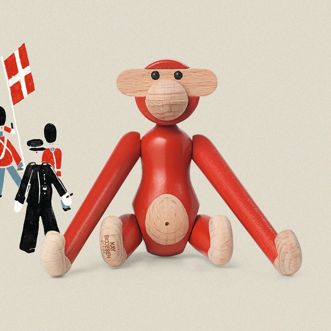 Wooden Figurine Monkey Mini Beech