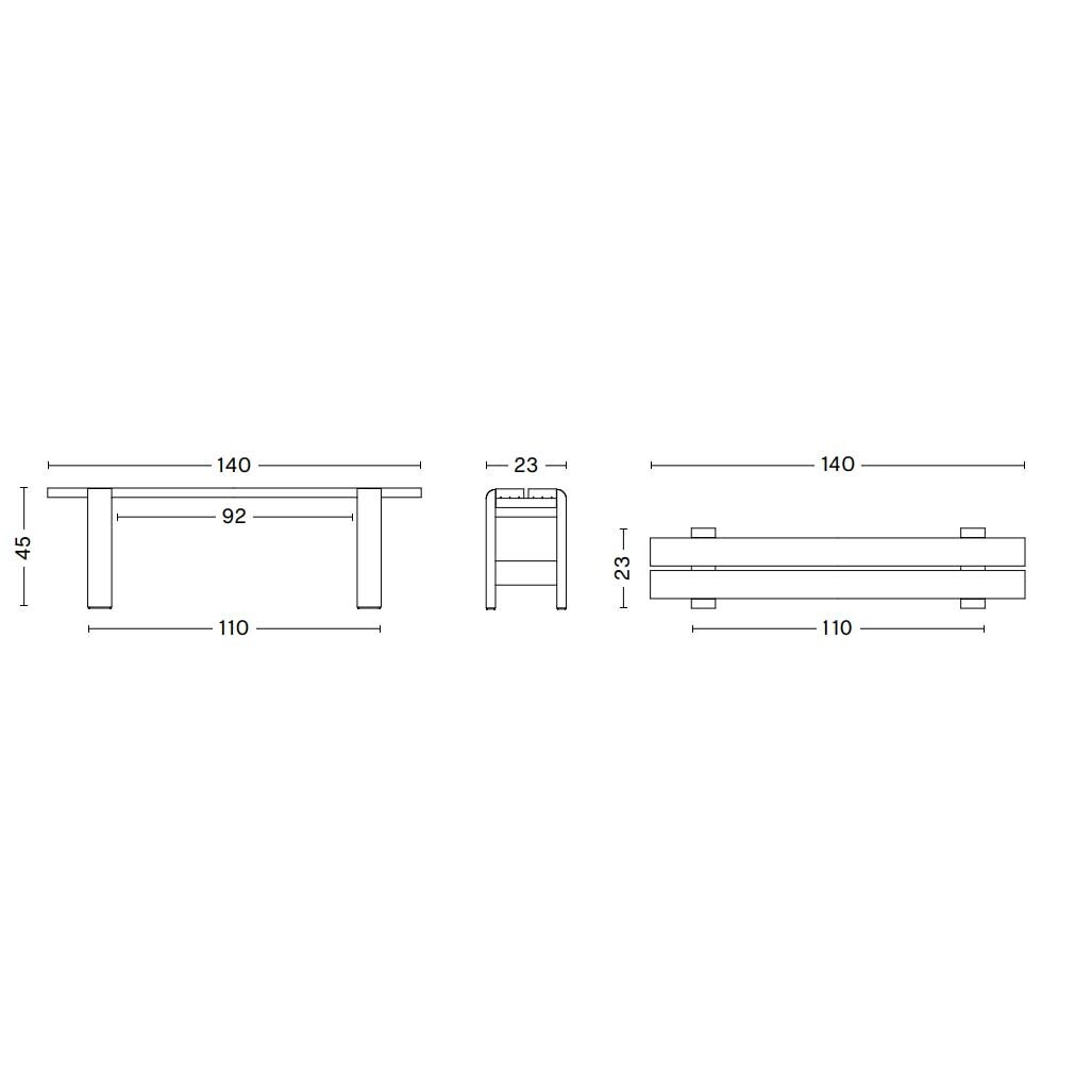 Weekday Outdoor Bench 140cm