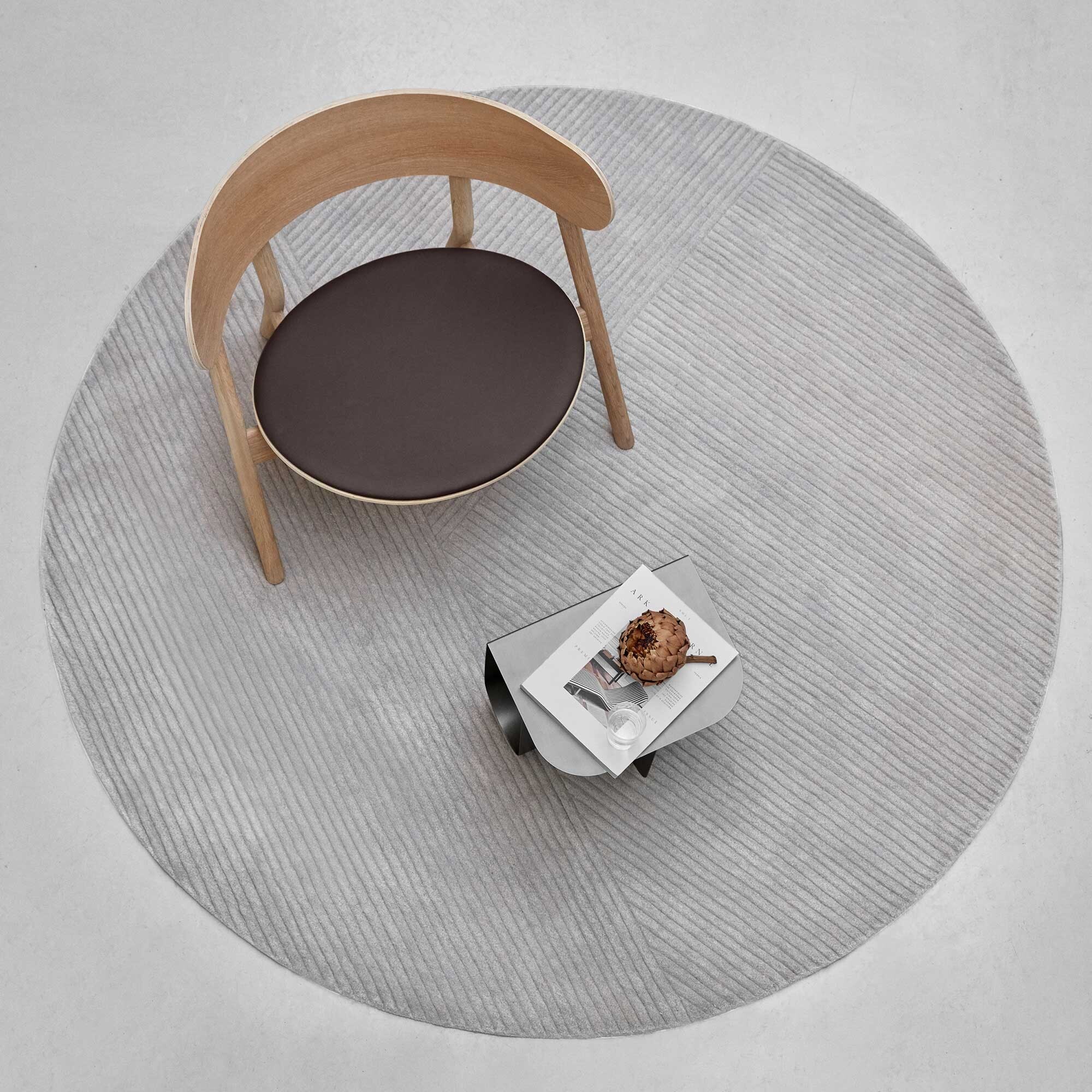 Row New Zealand Wool Rug Circular Ø200cm