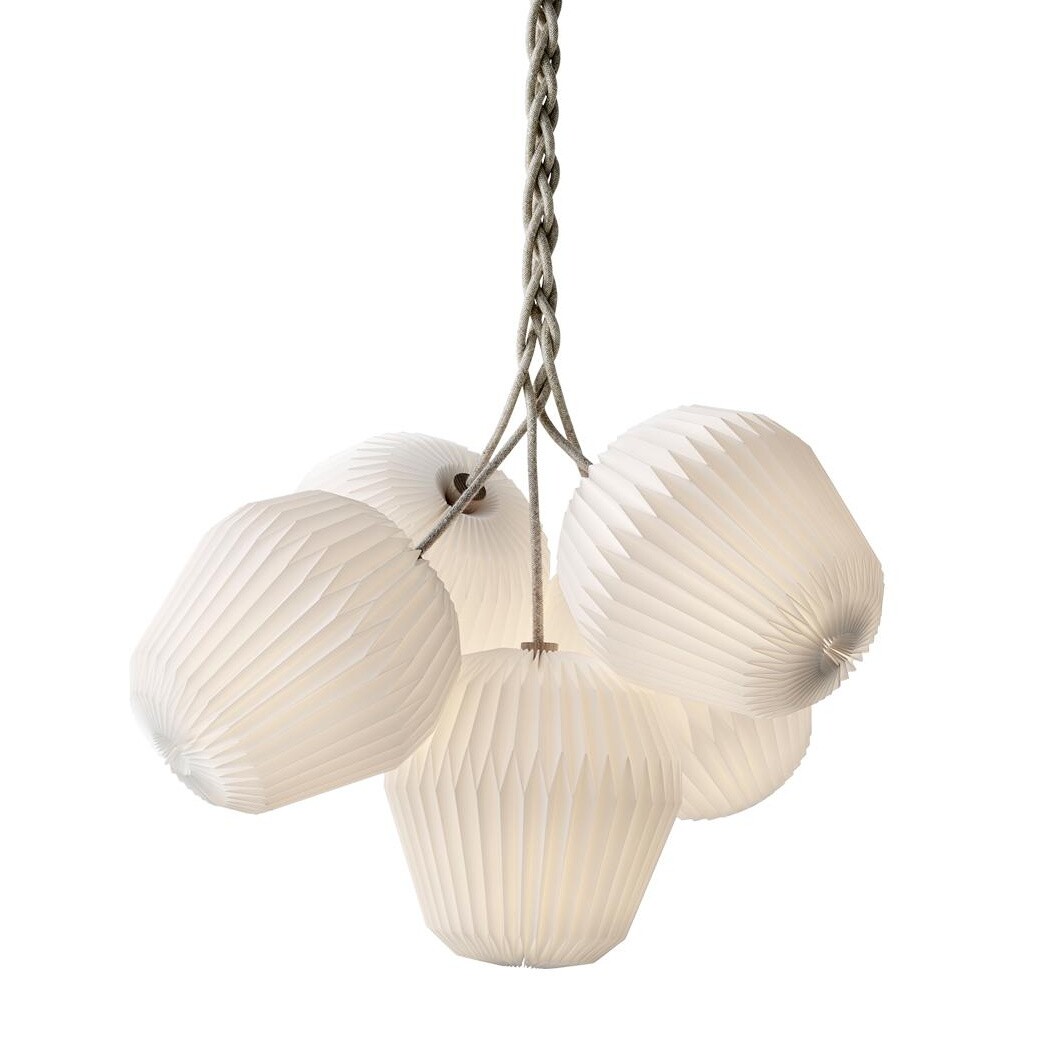 The Bouquet Suspension Lamp with 5 Lampshades