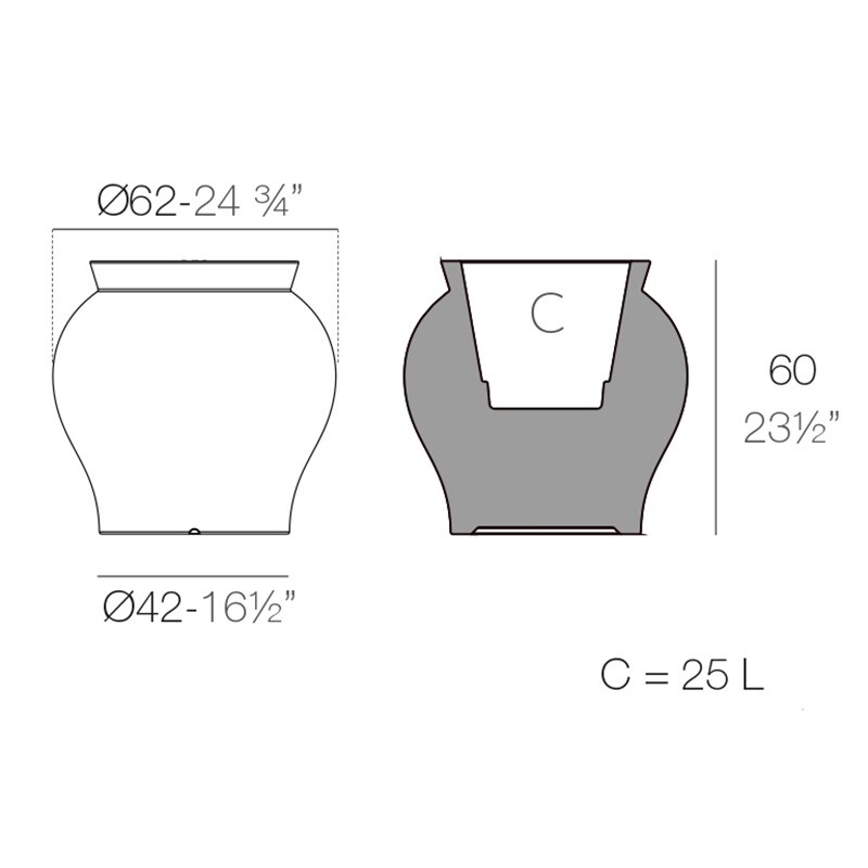 Venus Planter Ø62cm Basic