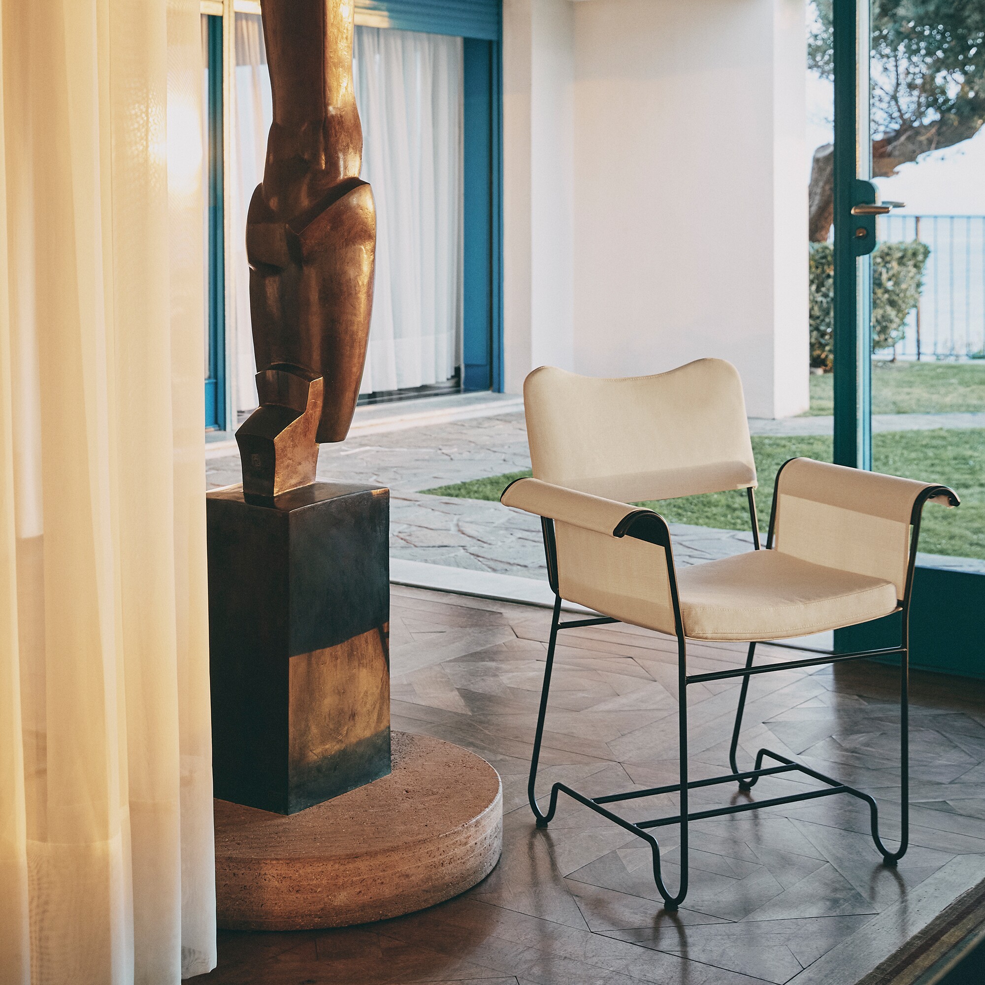 Tropique Outdoor Dining Chair Frame Black