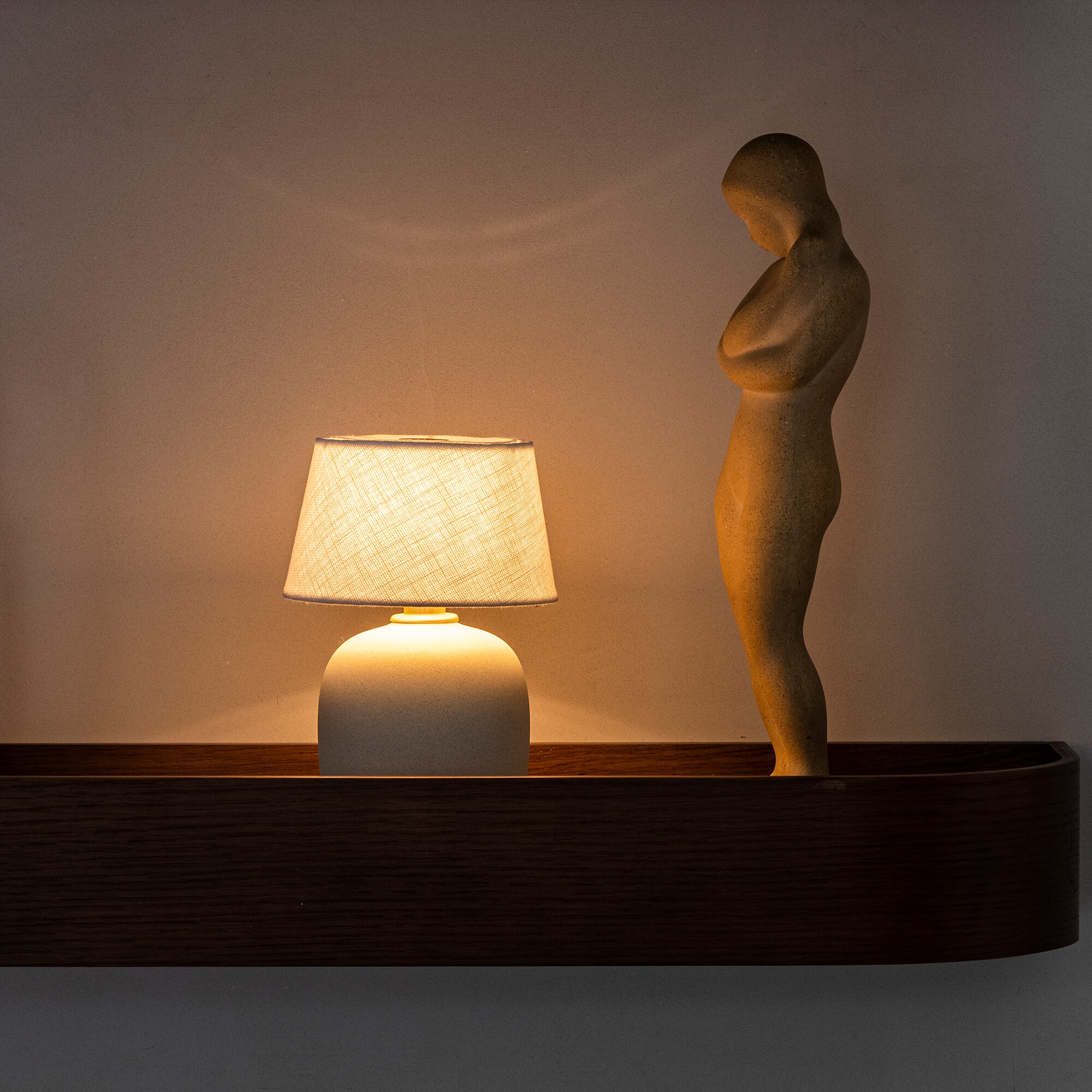 Torso Table Lamp with Battery