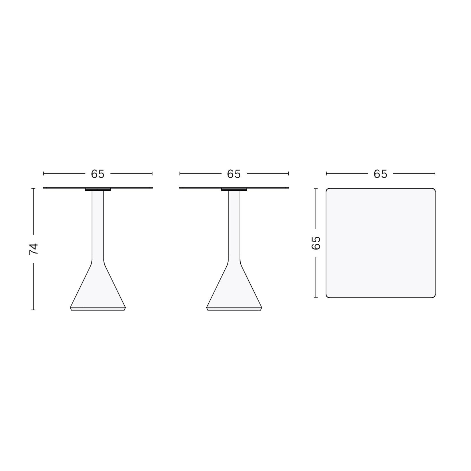 Palissade Cone Garden Table 65x65cm
