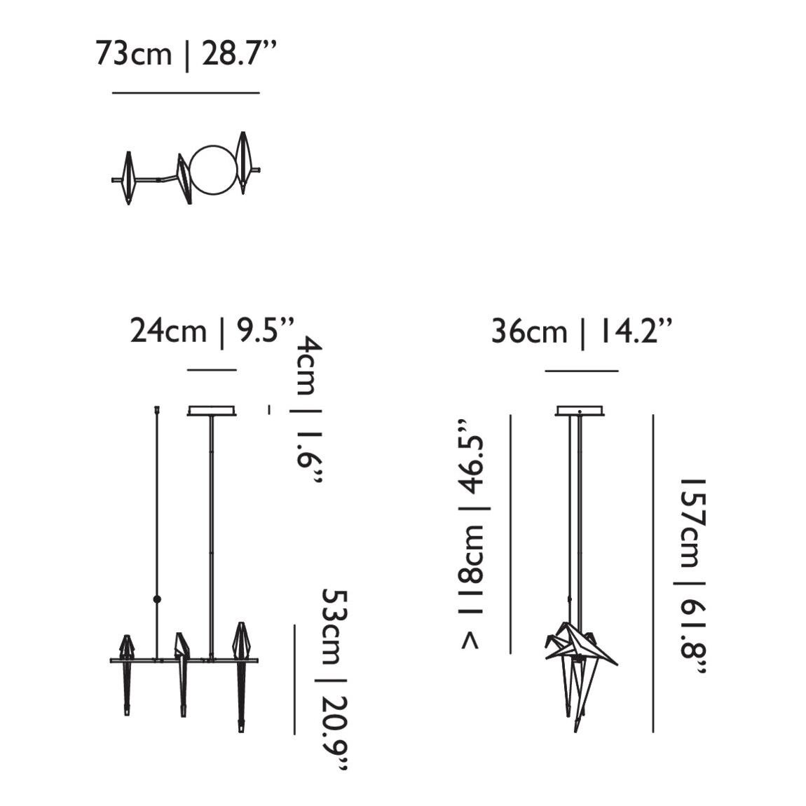 Perch Light Branch Small LED Suspension Lamp
