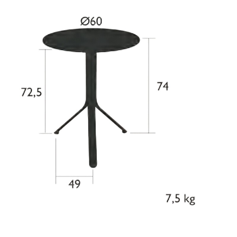 Rest'o Outdoor Table Foldable Ø60cm