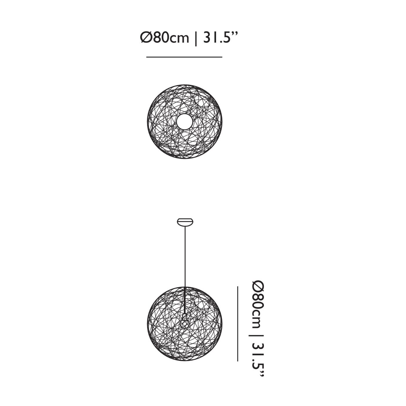 Random Light II M LED Suspension Lamp