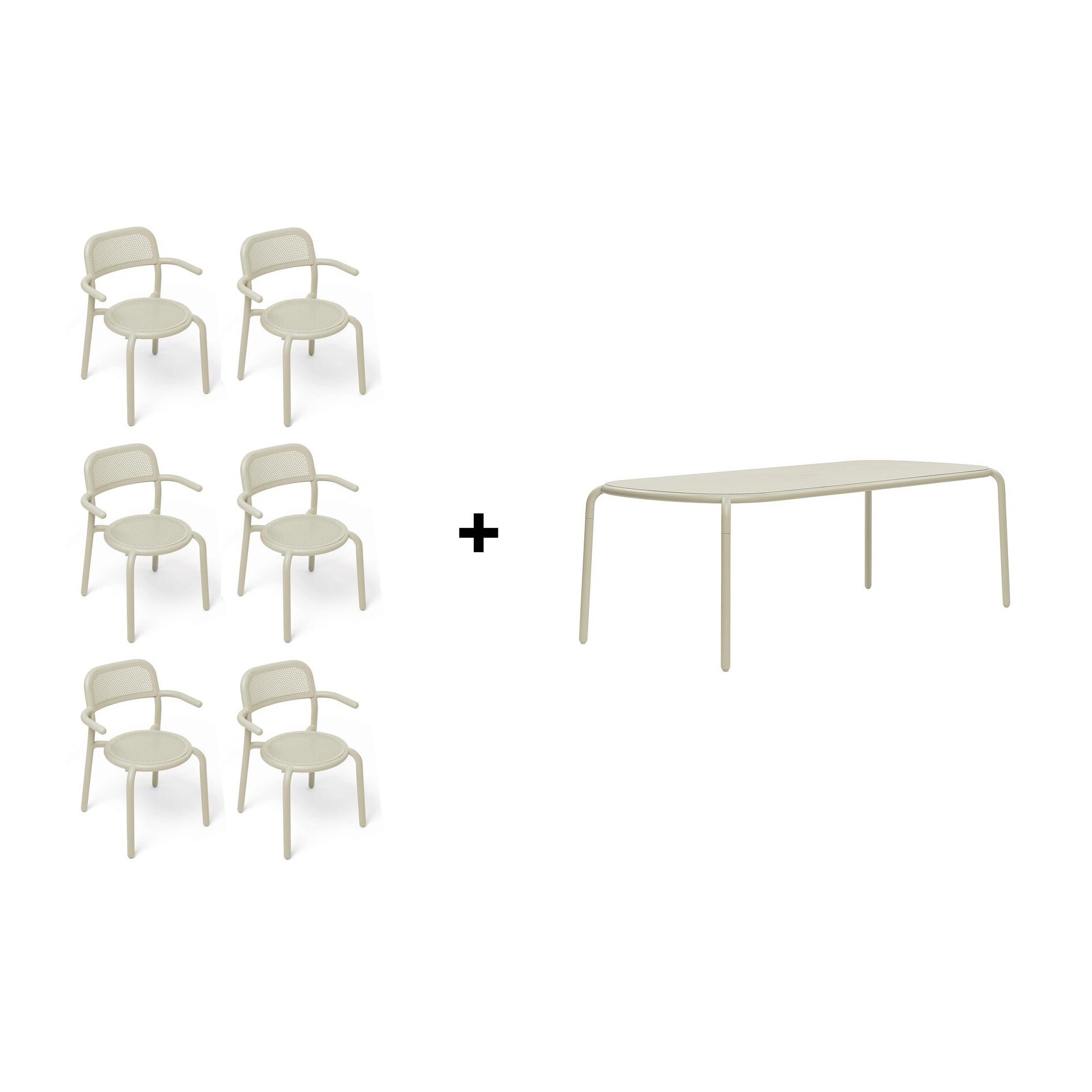 Toní Garden Table + Garden Armchair