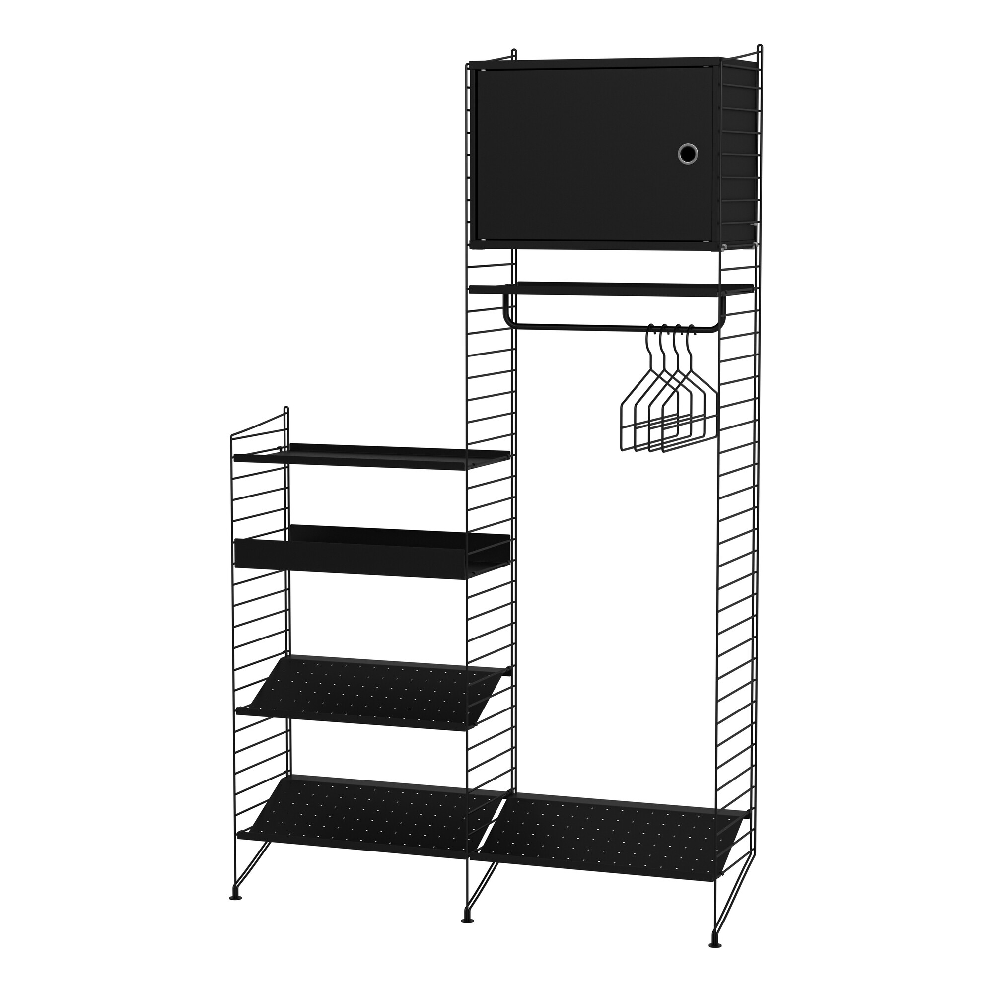 Wardrobe Combination with Cabinet 120x200x30cm