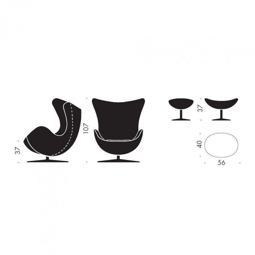 Promotion Set Egg Chair™ + Footstool Fabric
