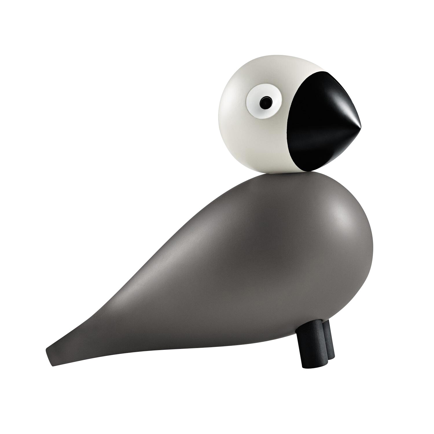 Wooden Figurine Songbird lacquered