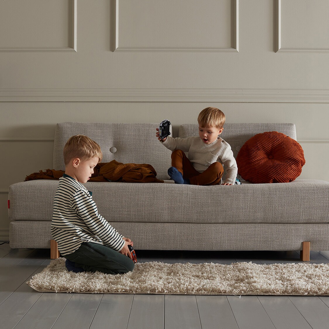 Sigmund Sofa Bed Oak 200x84cm