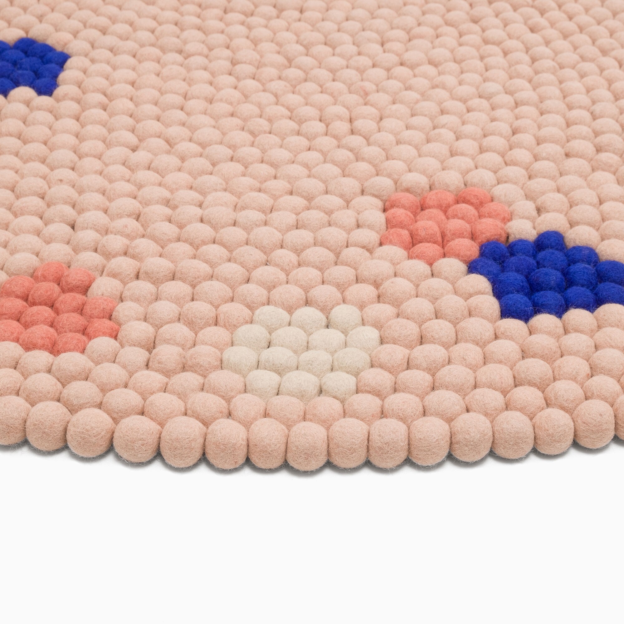 Terra Rose Felt Ball Rug