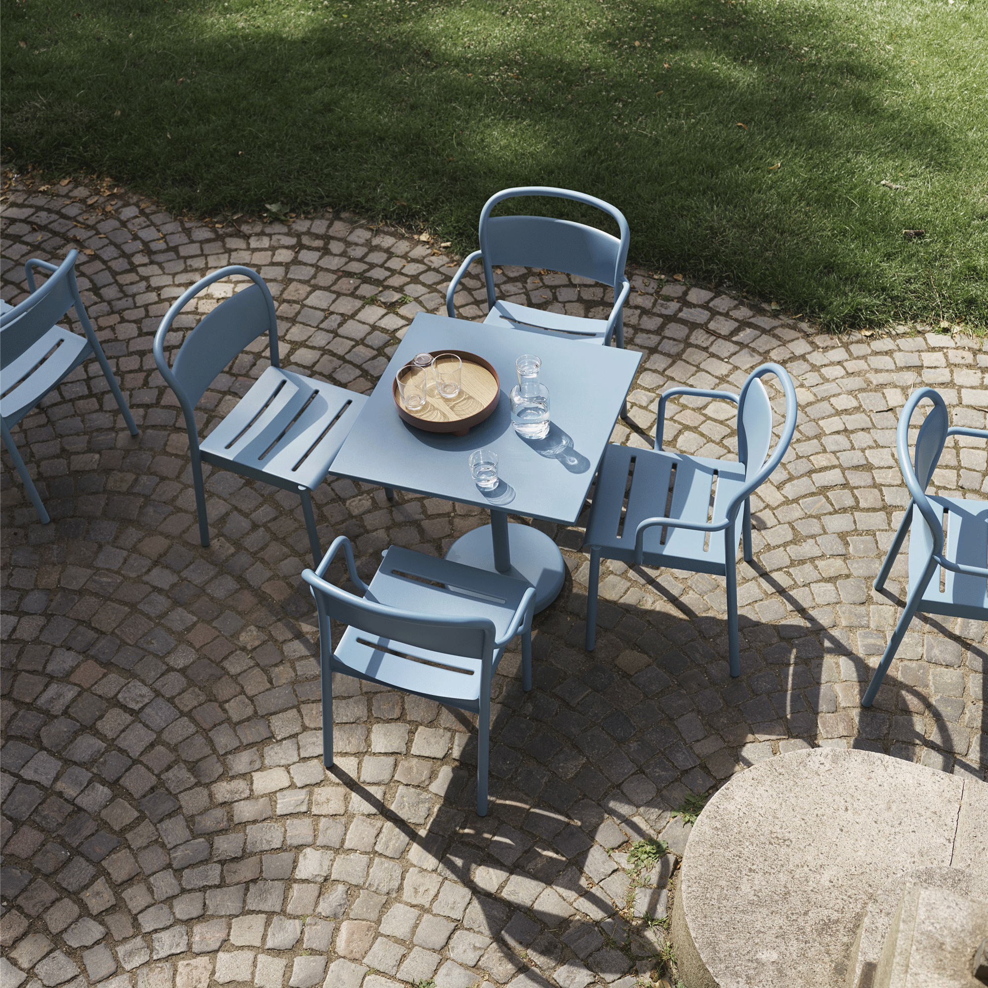 Linear Steel Garden Chair