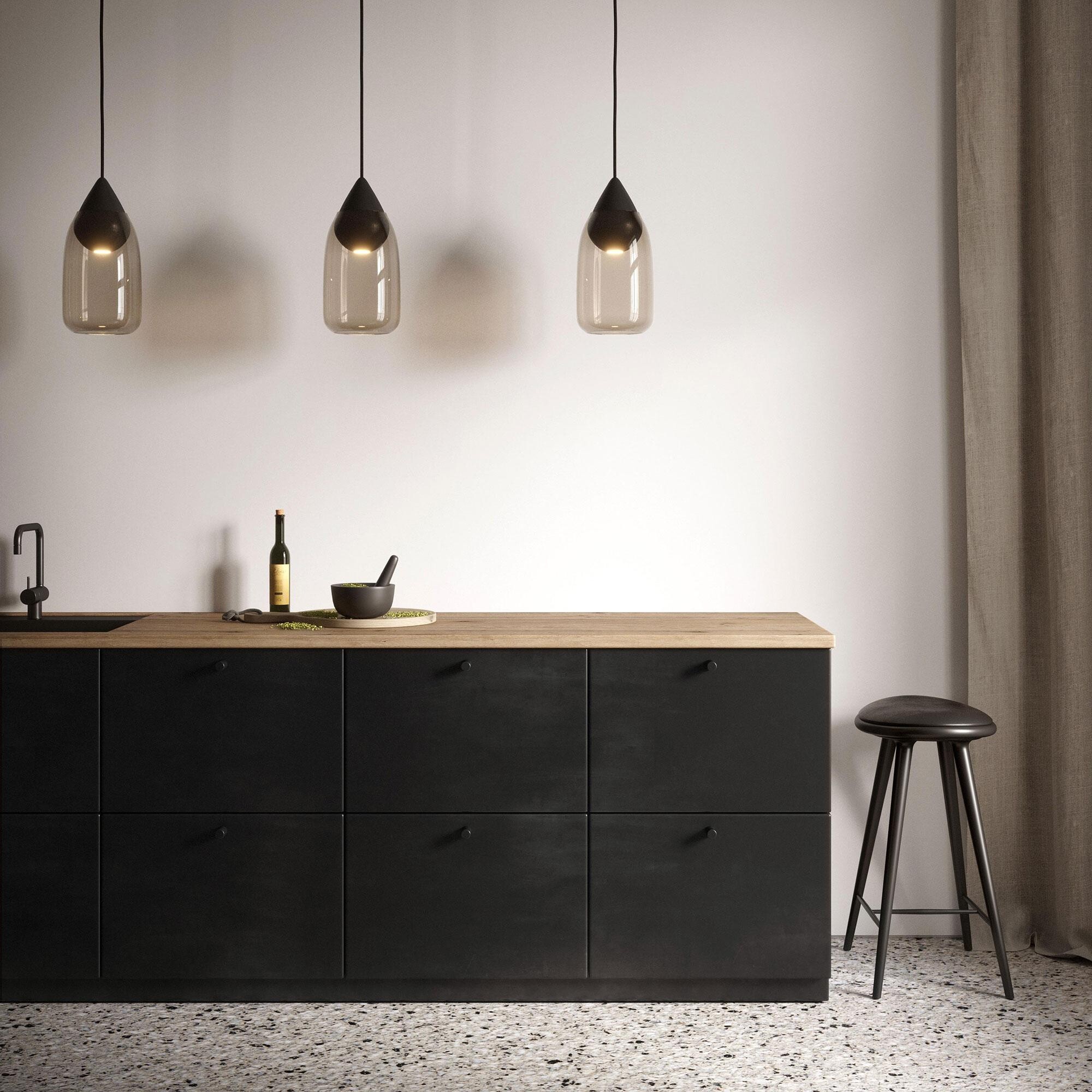 Liuku Drop Suspension Lamp Black