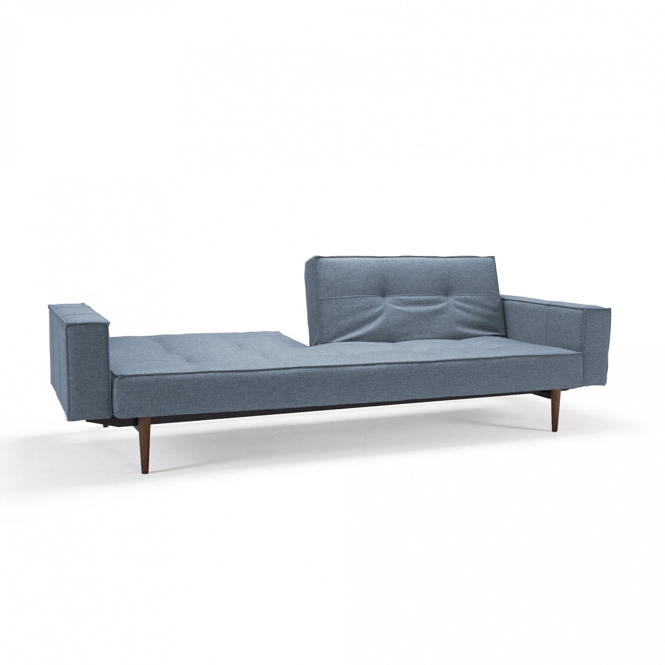 Splitback Styletto Sofa Bed With Armrests Dark Wood