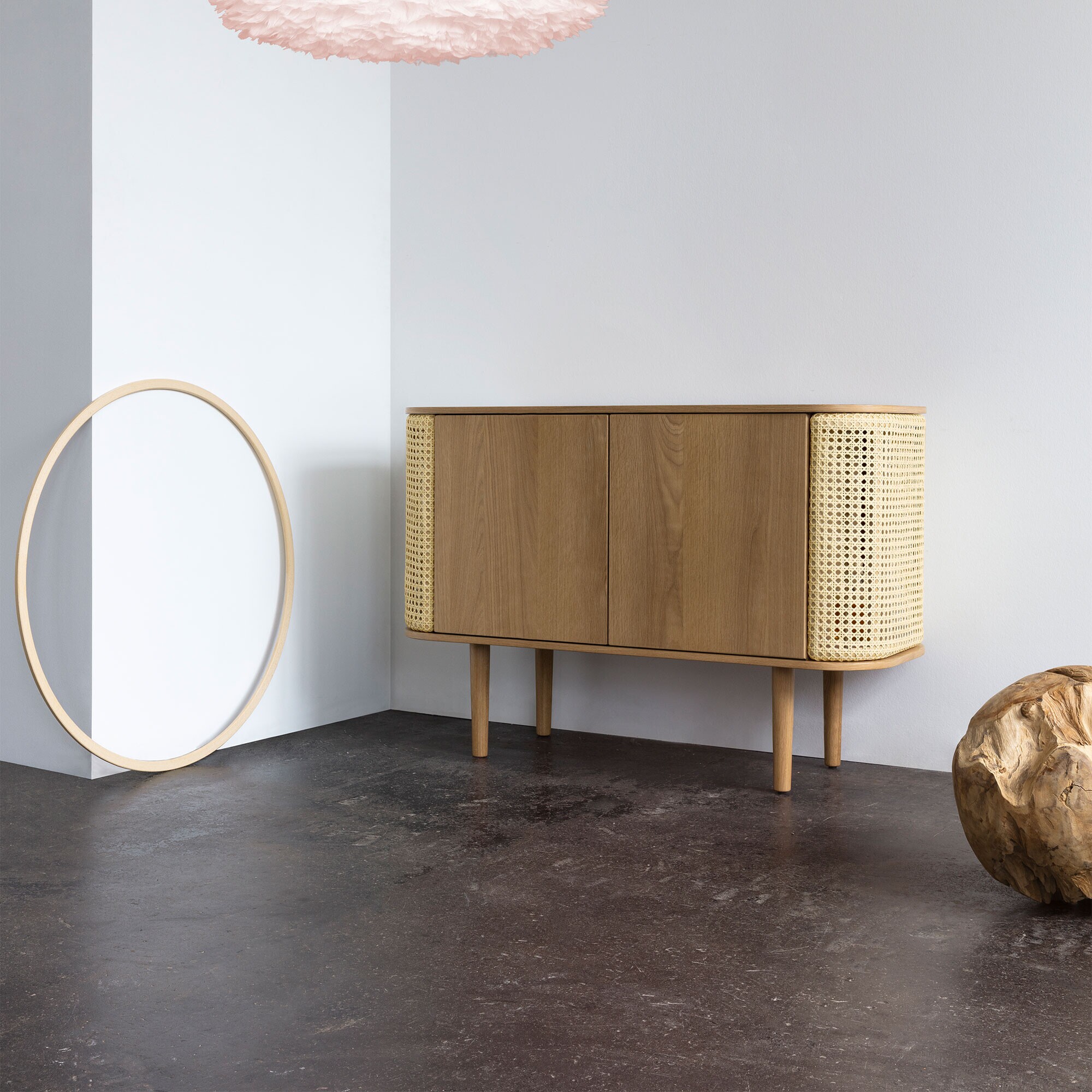 Treasures Sideboard with 2 Doors Viennese Wickerwork