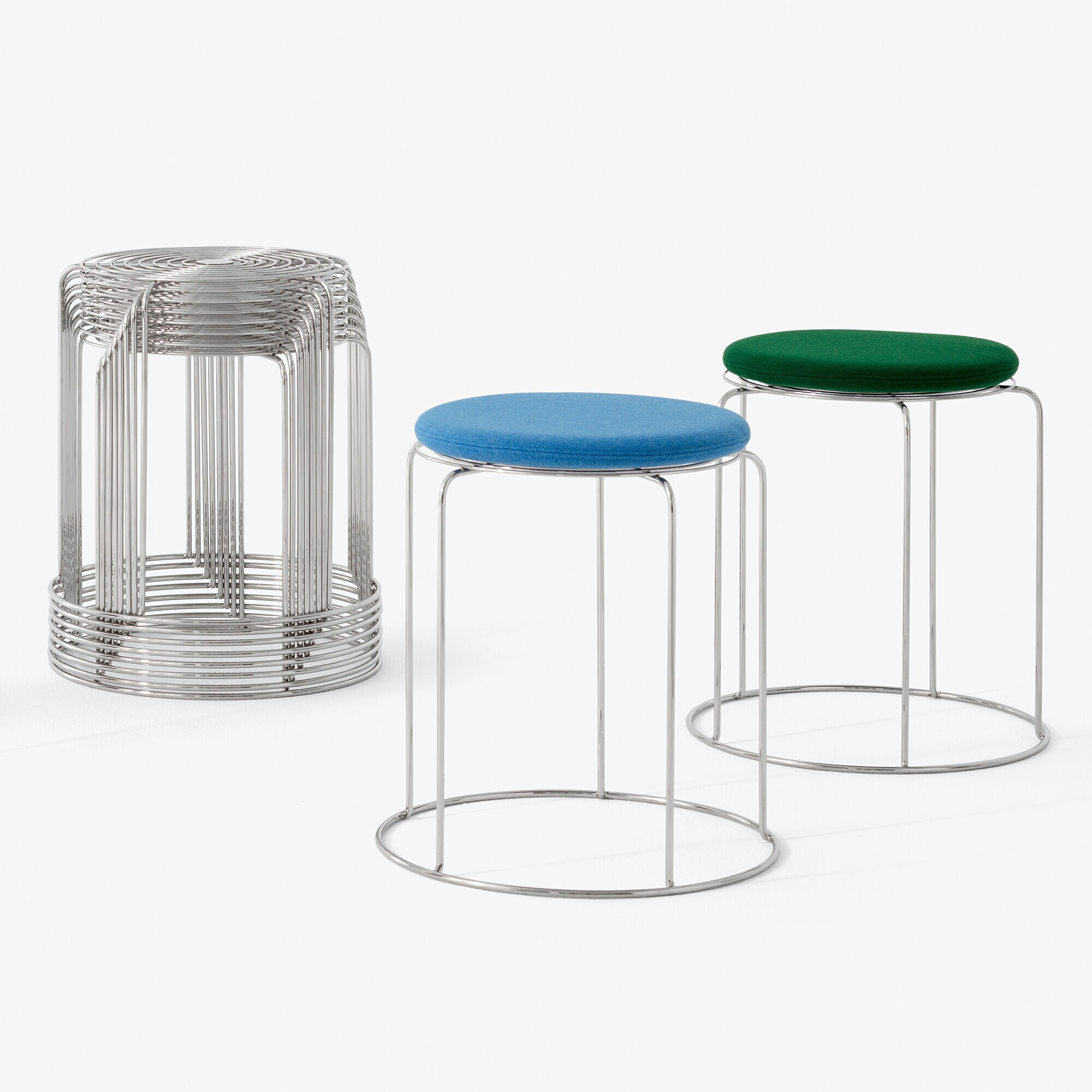Wire VP11 Stool with Seat Pad