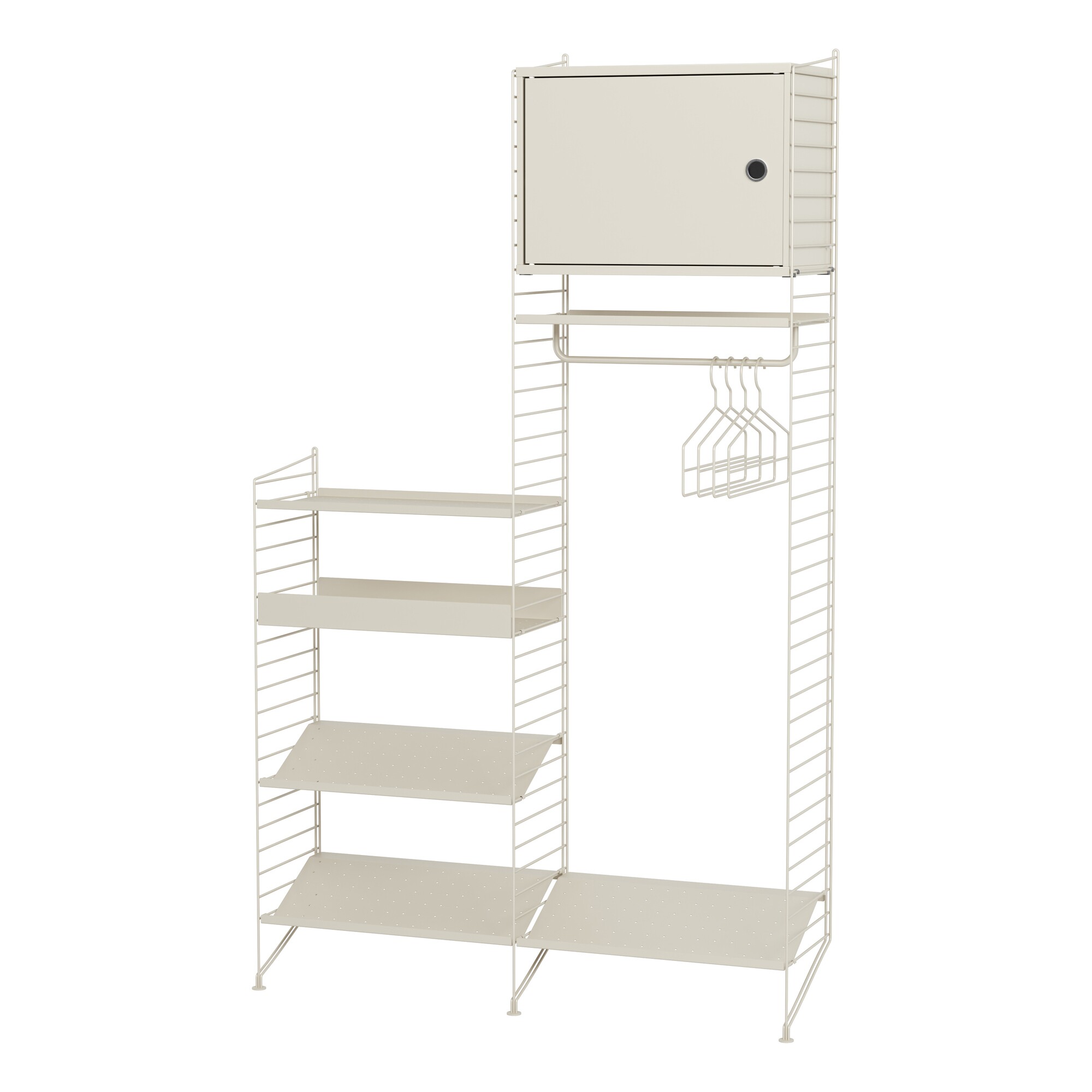 Wardrobe Combination with Cabinet 120x200x30cm