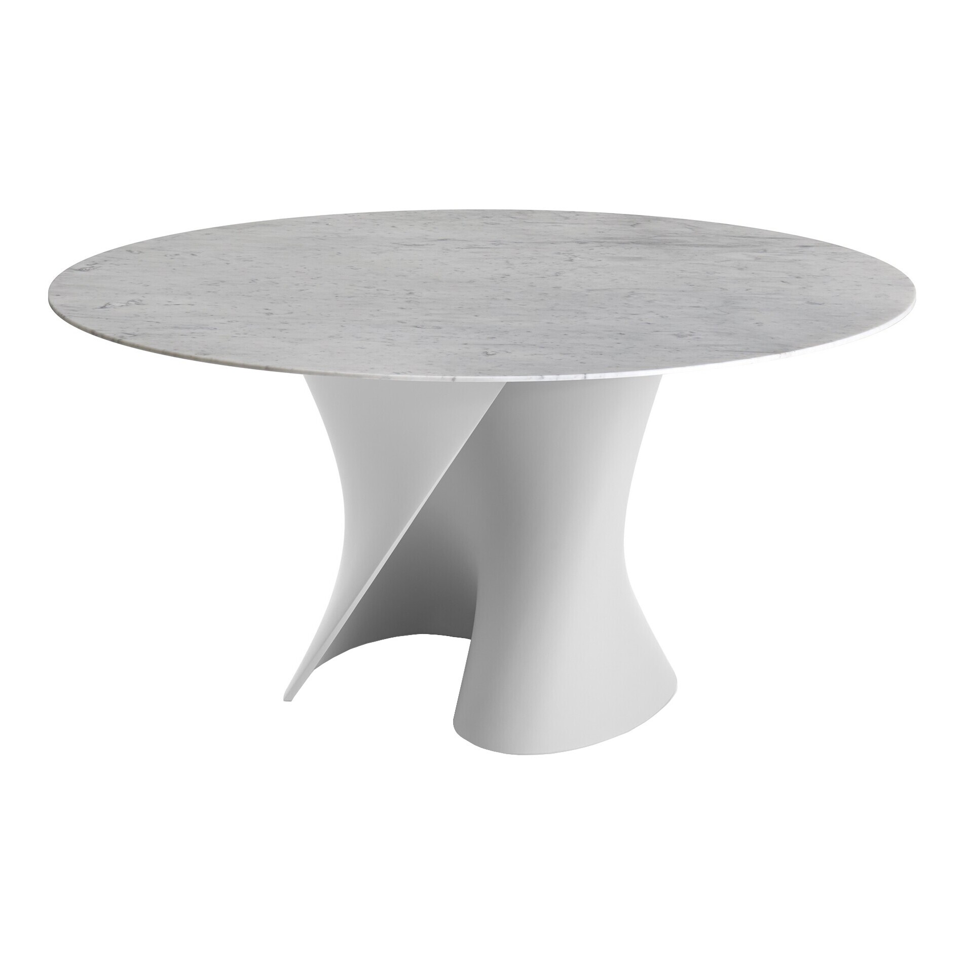 S Table Dining Table White Base Ø156cm Marble