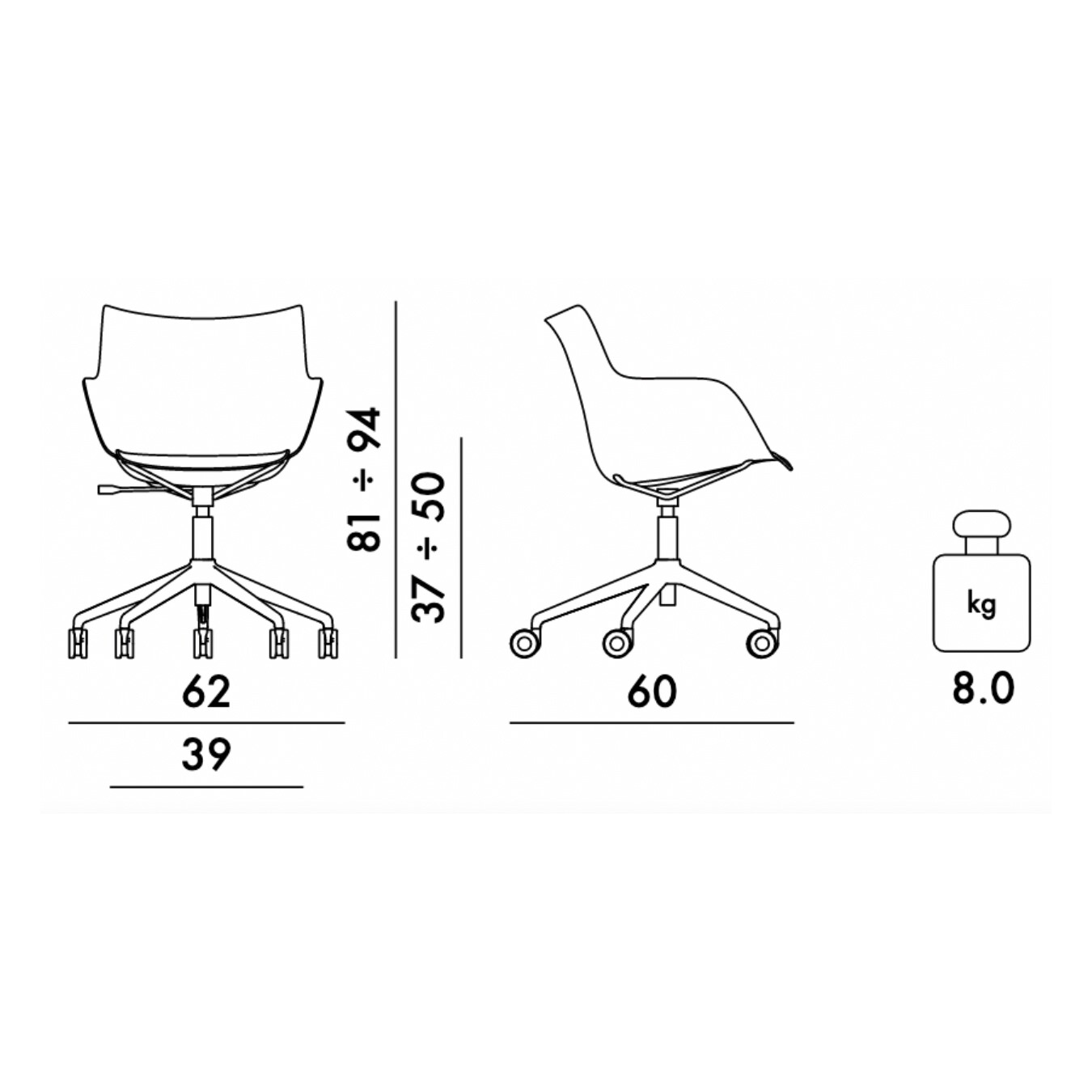 Q/Wood Office Chair Beech