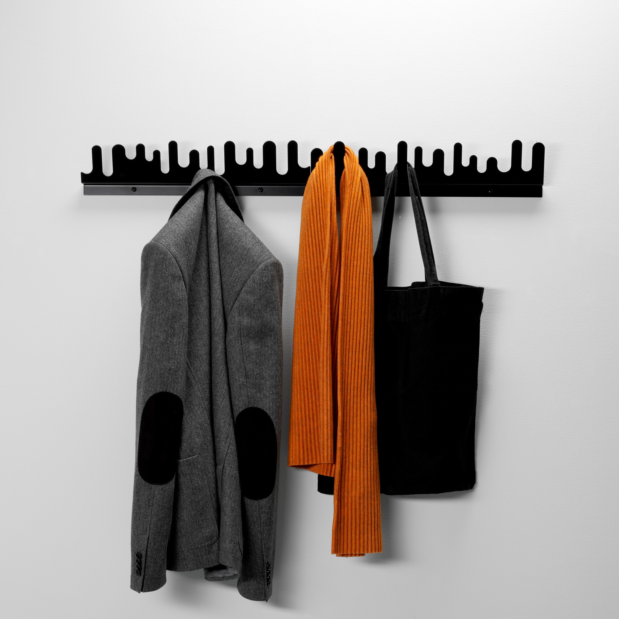 Wave Wall-Mounted Coat Rack Set of 2