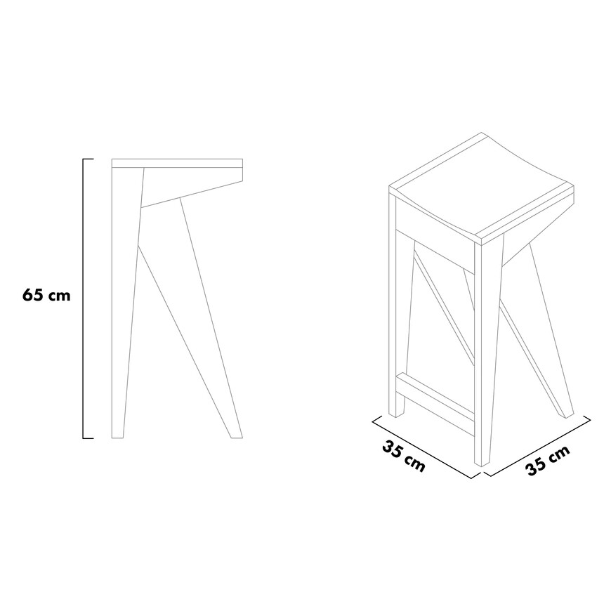 Schulz Bar Stool 65cm